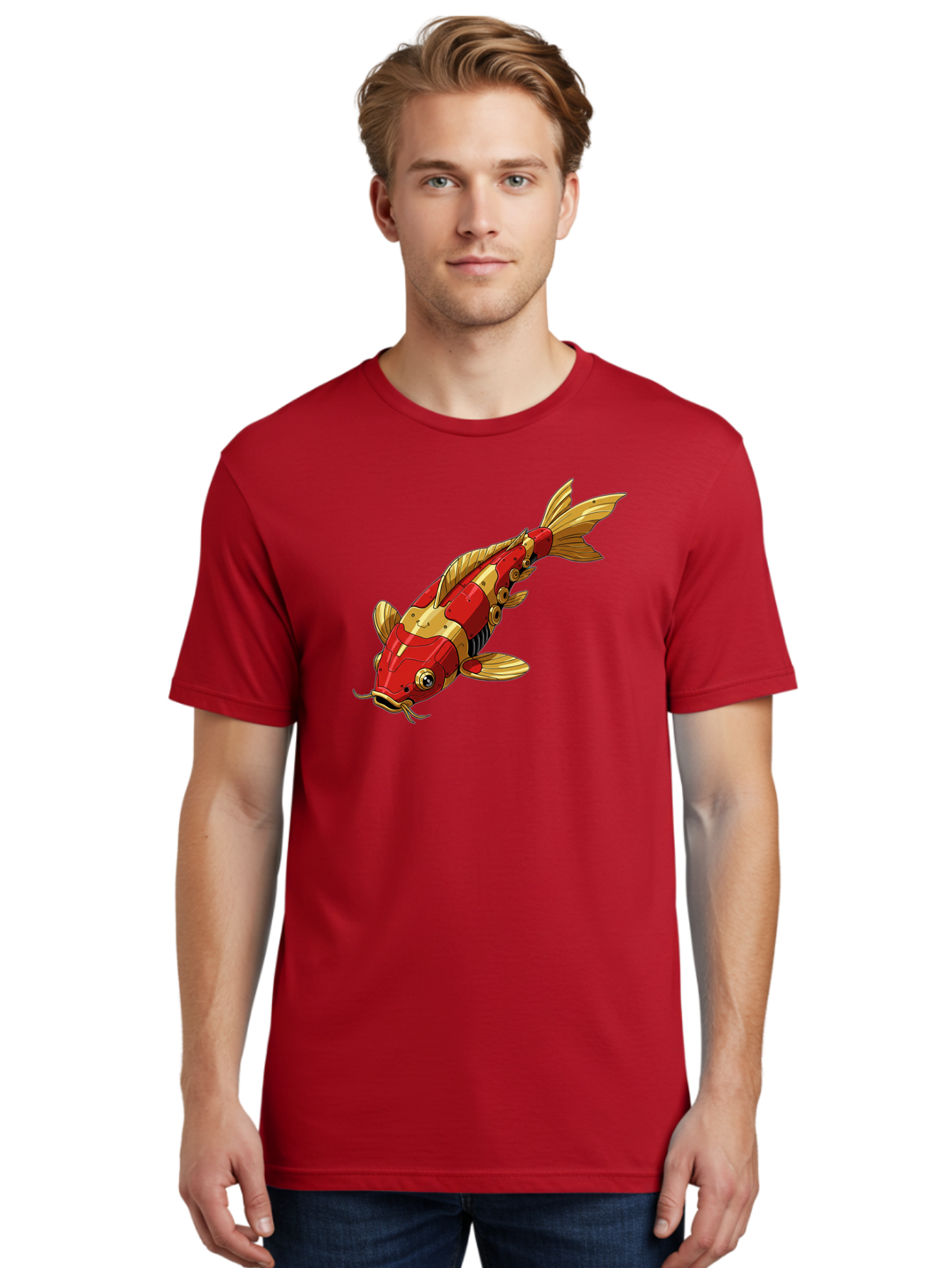 Robotic-Koi-Fish Men'S Graphic Tee, 100% Cotton, Comfortable Casual Summer Wear, Machine Washable, Vintage Camera, Old Camera, Antique Camera, Black Camera, Classic Photography, Photography Equipment, Nostalgic Device, Film Camera, Camera Art Baf483 25
