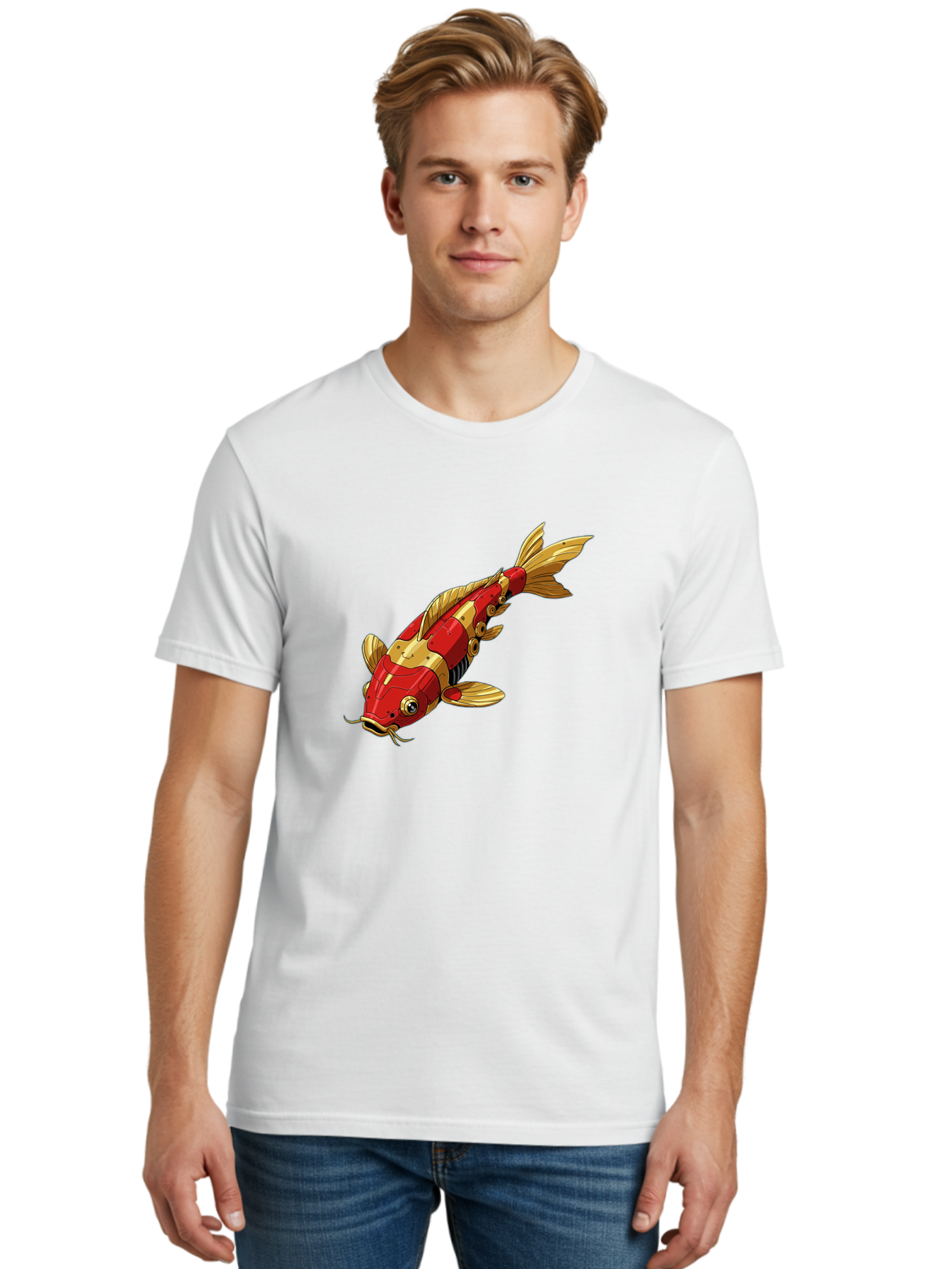 Robotic-Koi-Fish Men'S Graphic Tee, 100% Cotton, Comfortable Casual Summer Wear, Machine Washable, Vintage Camera, Old Camera, Antique Camera, Black Camera, Classic Photography, Photography Equipment, Nostalgic Device, Film Camera, Camera Art Baf483 21