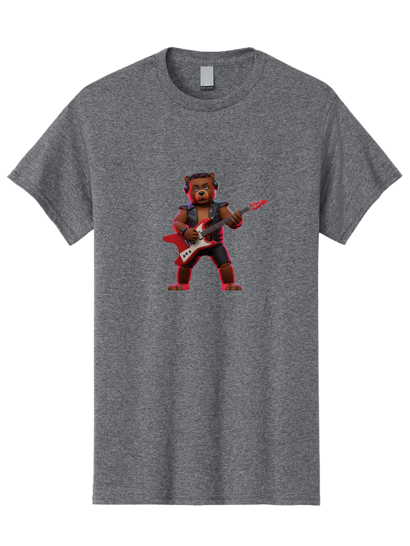 Rockstar-Bear-1 Men'S Graphic Tee, 100% Cotton, Comfortable Casual Summer Wear, Machine Washable, Vintage Camera, Old Camera, Antique Camera, Black Camera, Classic Photography, Photography Equipment, Nostalgic Device, Film Camera, Camera Art Baf484 9