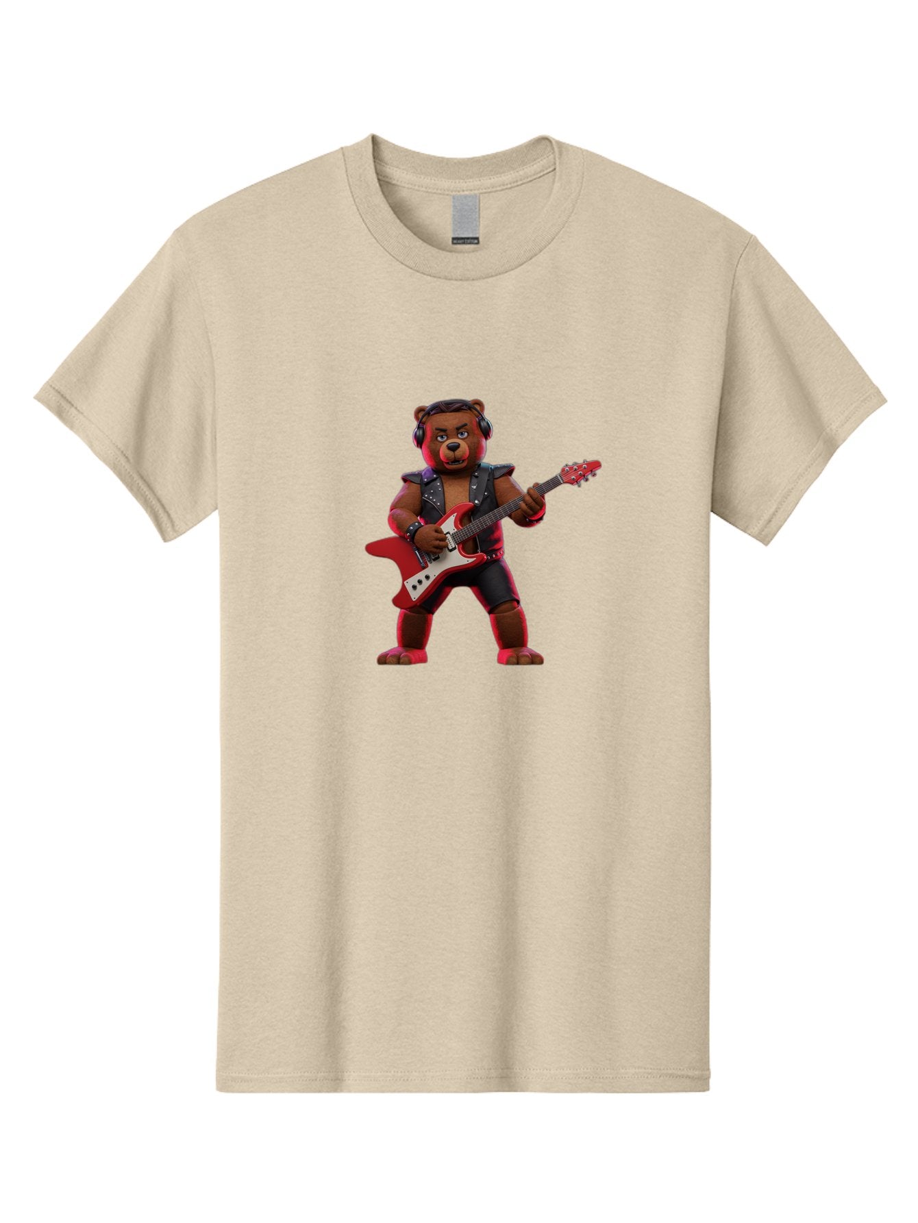 Rockstar-Bear-1 Men'S Graphic Tee, 100% Cotton, Comfortable Casual Summer Wear, Machine Washable, Vintage Camera, Old Camera, Antique Camera, Black Camera, Classic Photography, Photography Equipment, Nostalgic Device, Film Camera, Camera Art Baf484 10