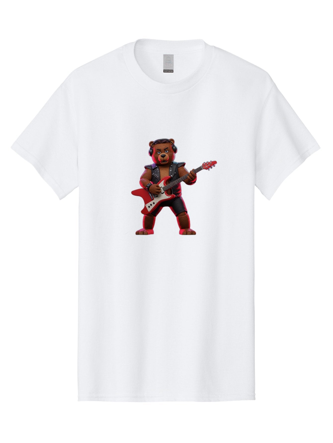 Rockstar-Bear-1 Men'S Graphic Tee, 100% Cotton, Comfortable Casual Summer Wear, Machine Washable, Vintage Camera, Old Camera, Antique Camera, Black Camera, Classic Photography, Photography Equipment, Nostalgic Device, Film Camera, Camera Art Baf484