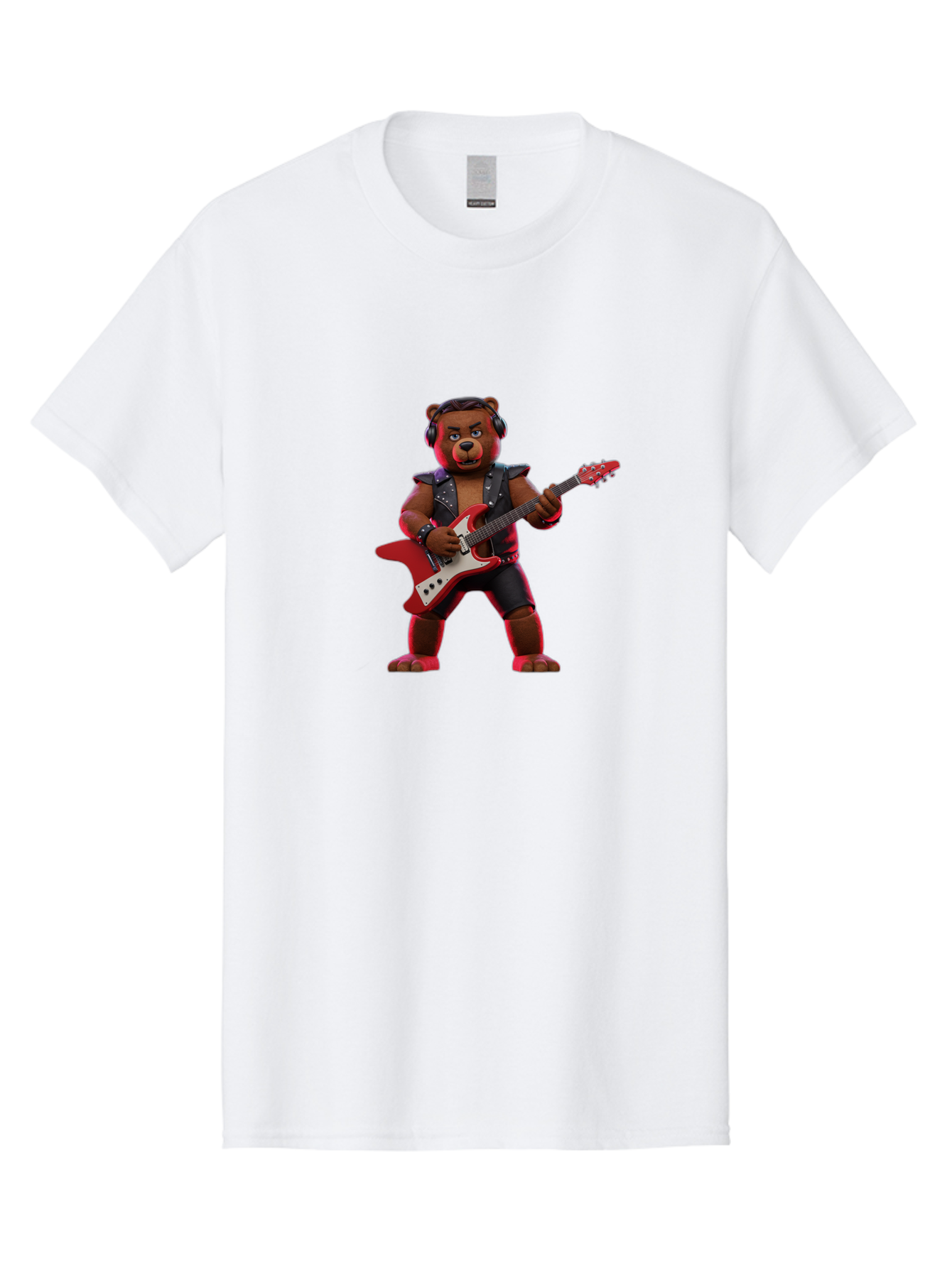 Rockstar-Bear-1 Men'S Graphic Tee, 100% Cotton, Comfortable Casual Summer Wear, Machine Washable, Vintage Camera, Old Camera, Antique Camera, Black Camera, Classic Photography, Photography Equipment, Nostalgic Device, Film Camera, Camera Art Baf484 11