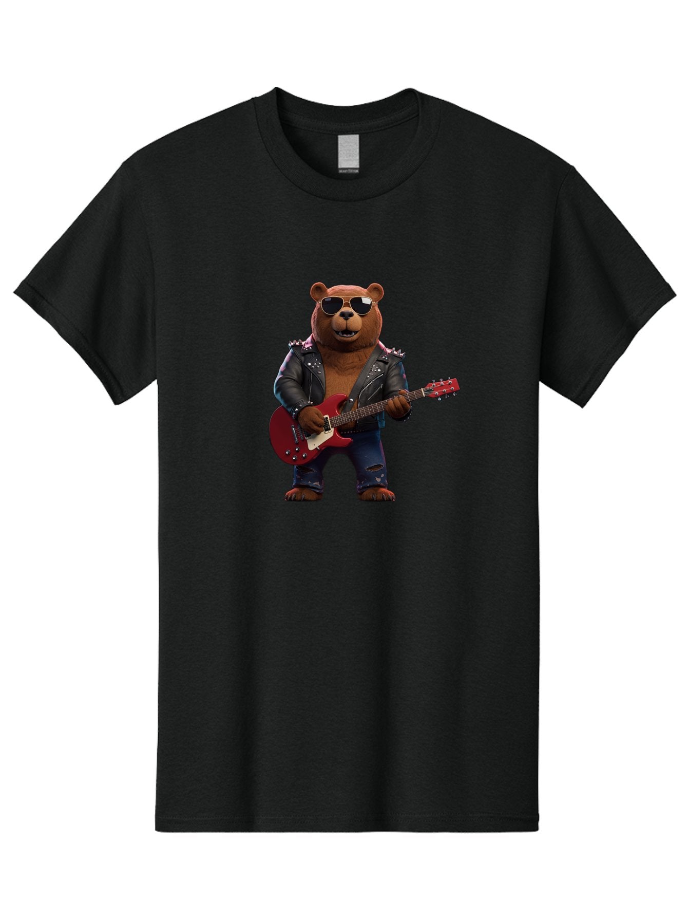 Rockstar-Bear Men'S Graphic Tee, 100% Cotton, Comfortable Casual Summer Wear, Machine Washable, Vintage Camera, Old Camera, Antique Camera, Black Camera, Classic Photography, Photography Equipment, Nostalgic Device, Film Camera, Camera Art Baf485 11