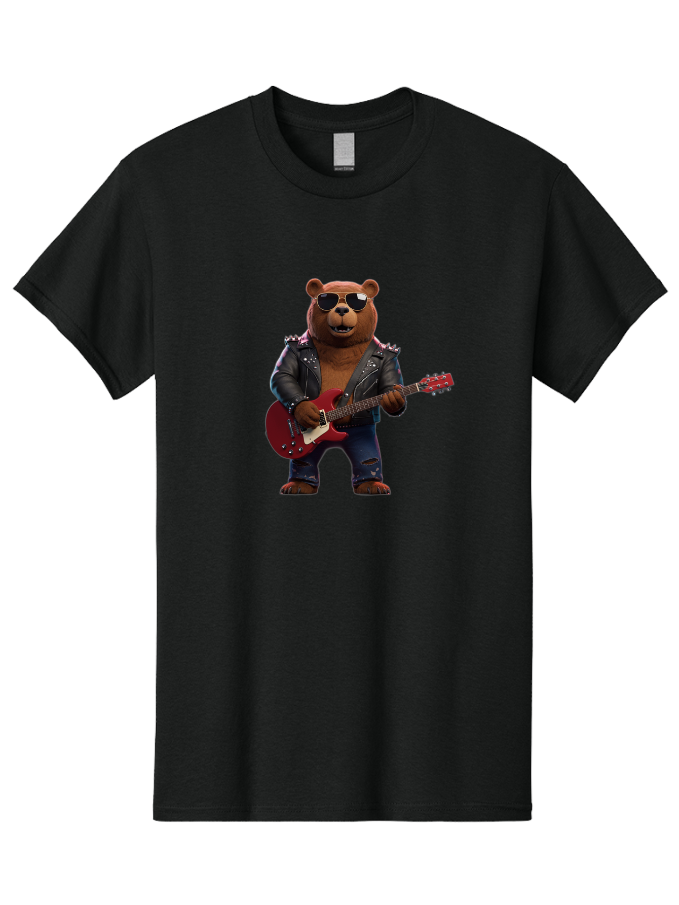 Rockstar-Bear Men'S Graphic Tee, 100% Cotton, Comfortable Casual Summer Wear, Machine Washable, Vintage Camera, Old Camera, Antique Camera, Black Camera, Classic Photography, Photography Equipment, Nostalgic Device, Film Camera, Camera Art Baf485 4