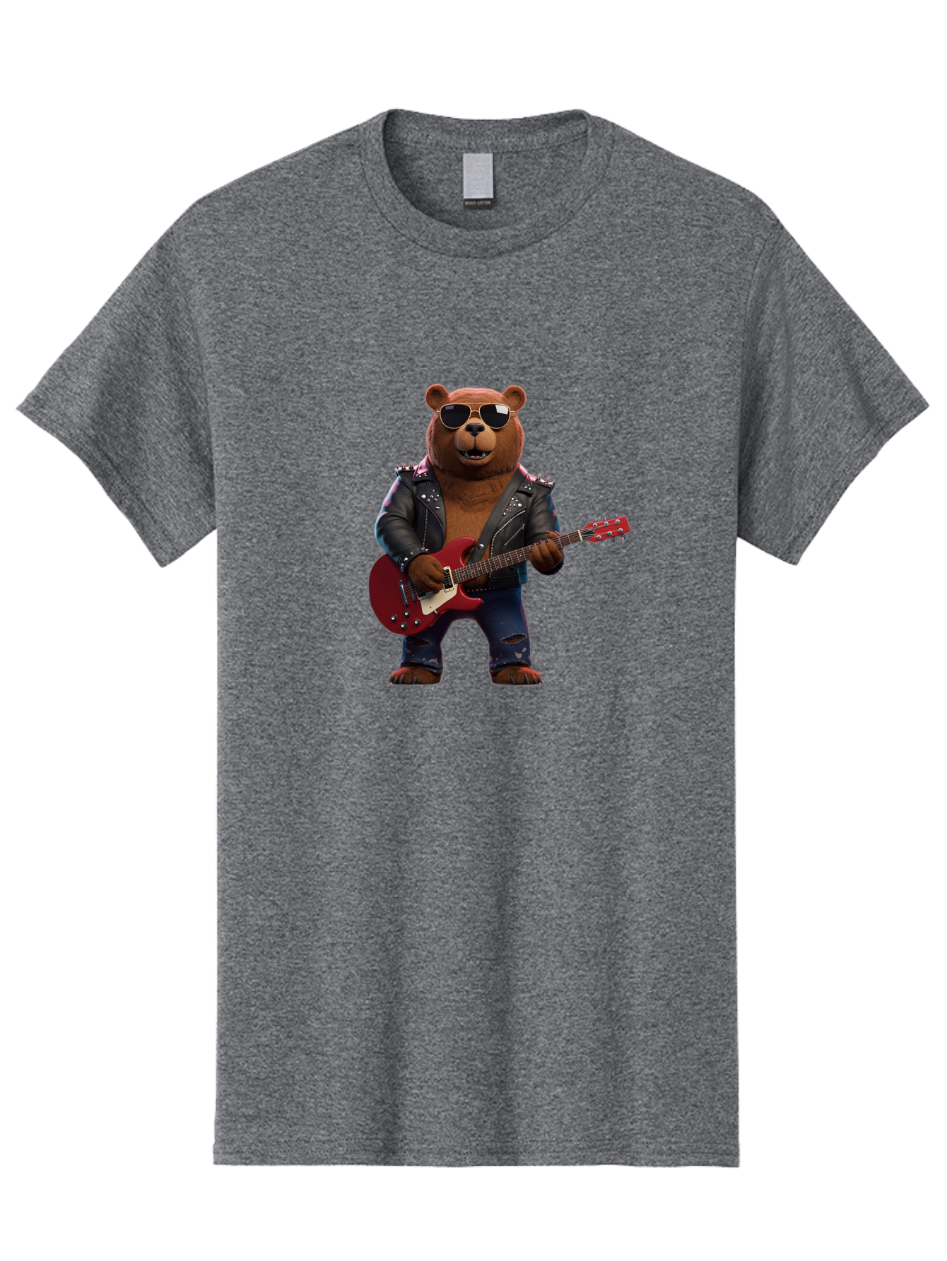 Rockstar-Bear Men'S Graphic Tee, 100% Cotton, Comfortable Casual Summer Wear, Machine Washable, Vintage Camera, Old Camera, Antique Camera, Black Camera, Classic Photography, Photography Equipment, Nostalgic Device, Film Camera, Camera Art Baf485 5