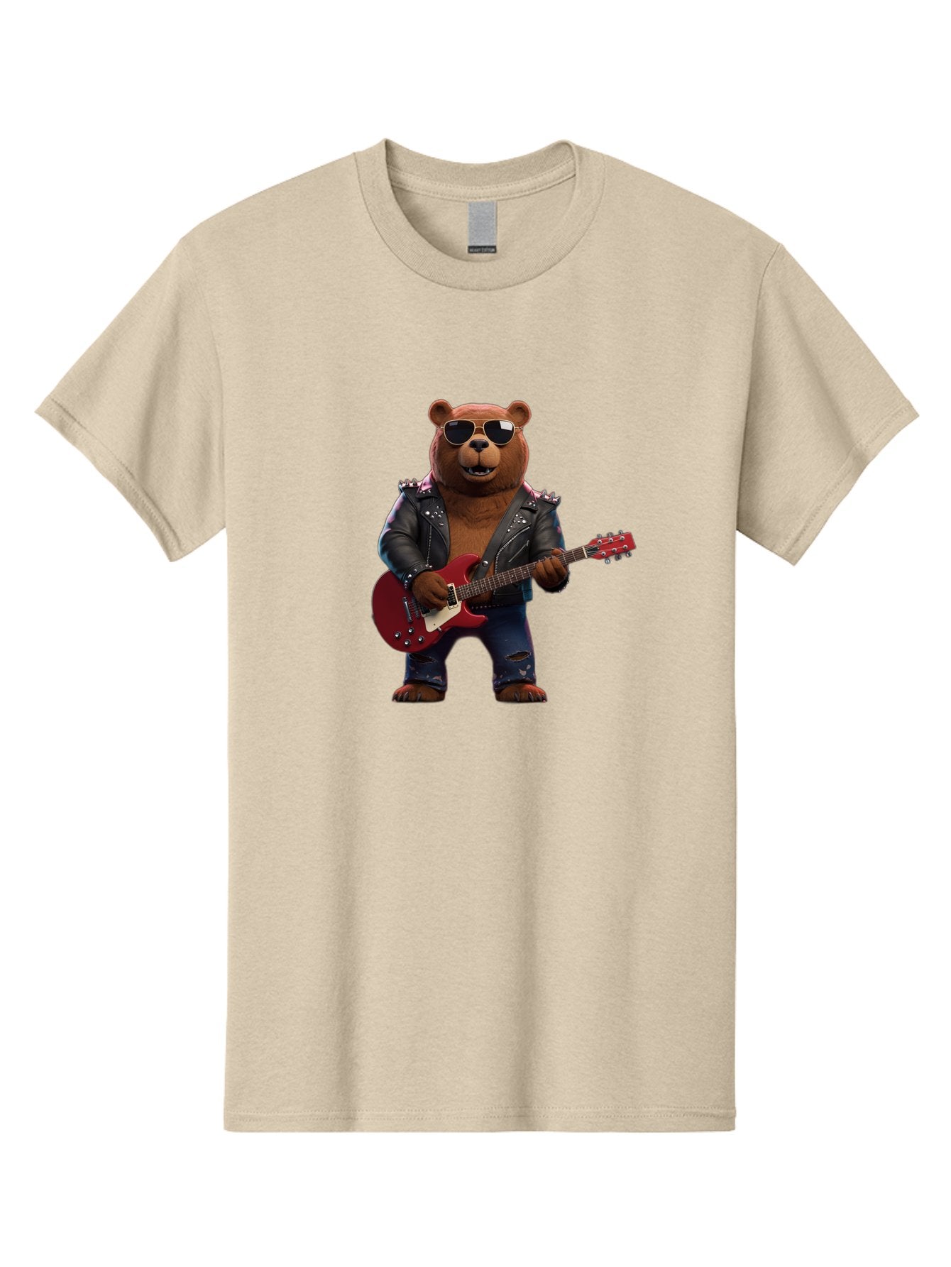 Rockstar-Bear Men'S Graphic Tee, 100% Cotton, Comfortable Casual Summer Wear, Machine Washable, Vintage Camera, Old Camera, Antique Camera, Black Camera, Classic Photography, Photography Equipment, Nostalgic Device, Film Camera, Camera Art Baf485