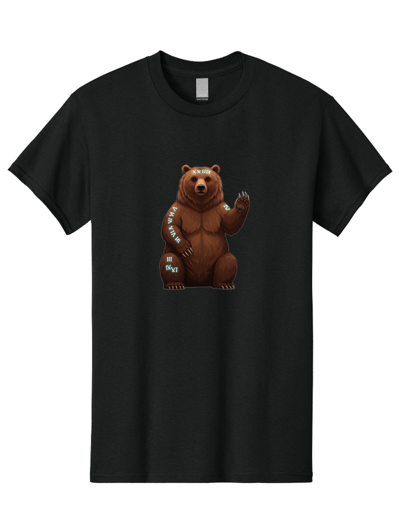 Roman-Numeral-Bear Men'S Graphic Tee, 100% Cotton, Comfortable Casual Summer Wear, Machine Washable, Vintage Camera, Old Camera, Antique Camera, Black Camera, Classic Photography, Photography Equipment, Nostalgic Device, Film Camera, Baf486 9