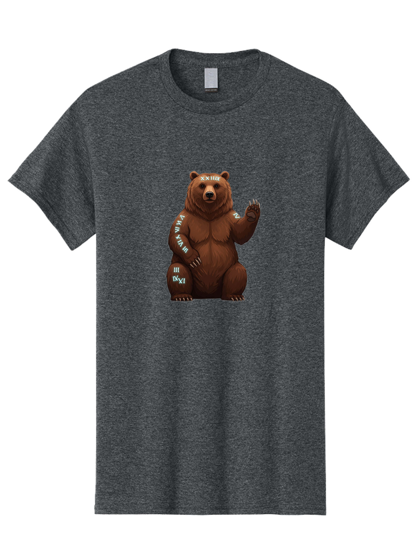 Roman-Numeral-Bear Men'S Graphic Tee, 100% Cotton, Comfortable Casual Summer Wear, Machine Washable, Vintage Camera, Old Camera, Antique Camera, Black Camera, Classic Photography, Photography Equipment, Nostalgic Device, Film Camera, Baf486 5