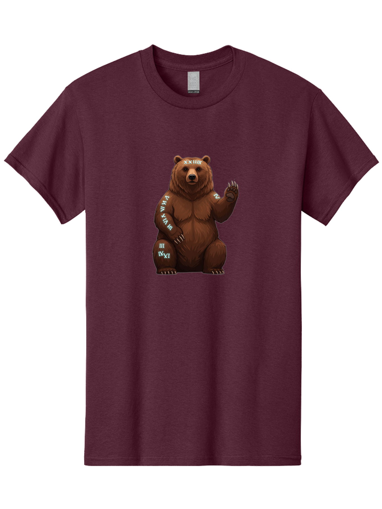 Roman-Numeral-Bear Men'S Graphic Tee, 100% Cotton, Comfortable Casual Summer Wear, Machine Washable, Vintage Camera, Old Camera, Antique Camera, Black Camera, Classic Photography, Photography Equipment, Nostalgic Device, Film Camera, Baf486 13