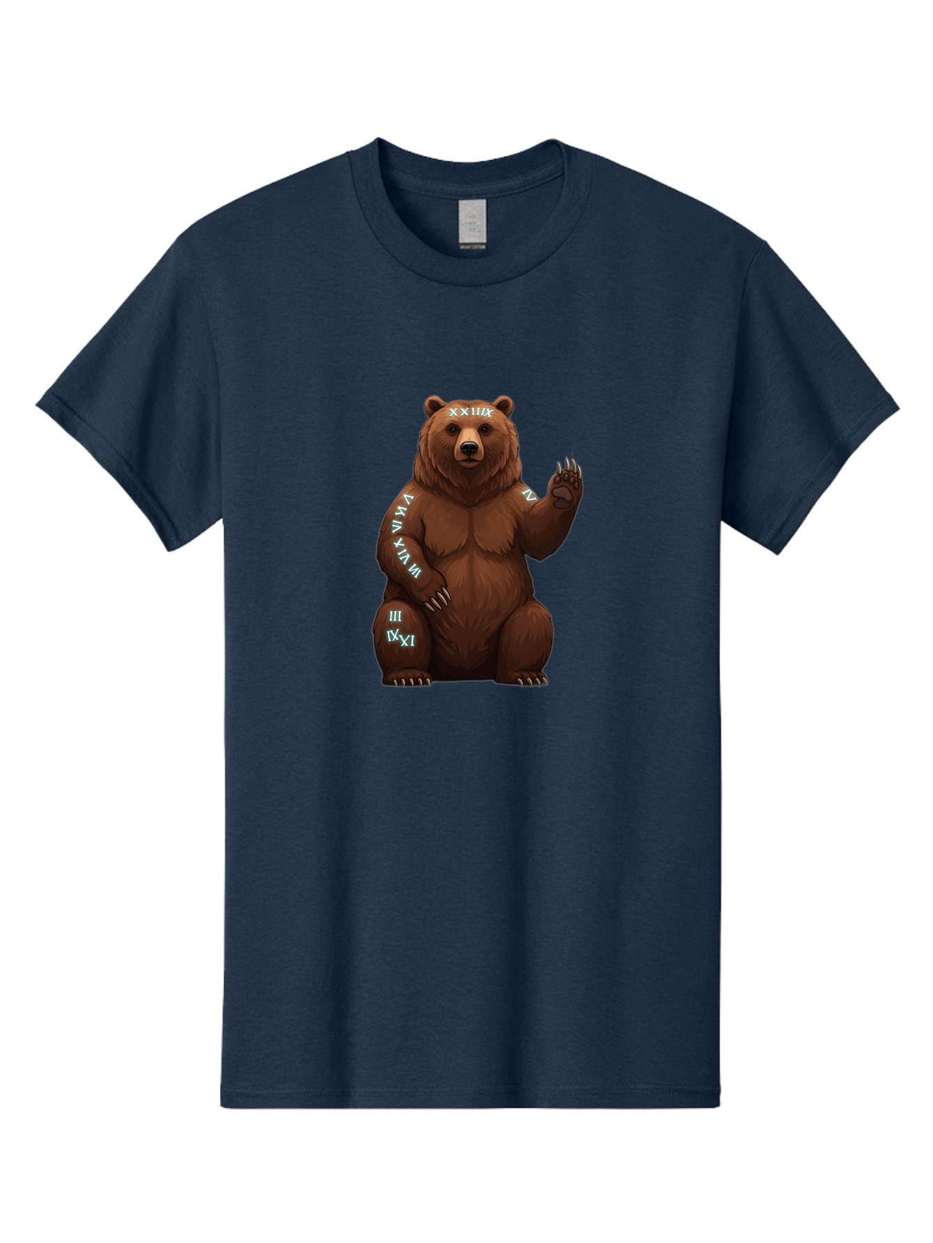 Roman-Numeral-Bear Men'S Graphic Tee, 100% Cotton, Comfortable Casual Summer Wear, Machine Washable, Vintage Camera, Old Camera, Antique Camera, Black Camera, Classic Photography, Photography Equipment, Nostalgic Device, Film Camera, Baf486 12