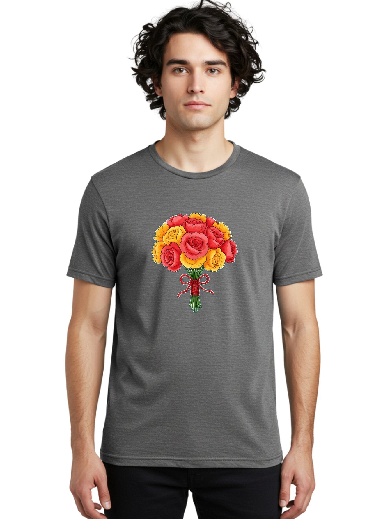Rose-Bouquet-1 Men'S Graphic Tee, 100% Cotton, Comfortable Casual Summer Wear, Machine Washable, Vintage Camera, Old Camera, Antique Camera, Black Camera, Classic Photography, Photography Equipment, Nostalgic Device, Film Camera, Camera Art Baf487 28