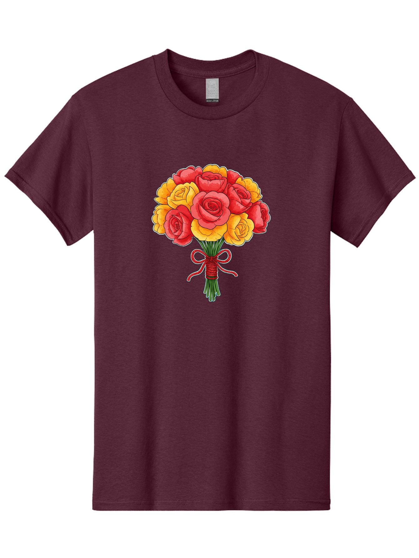 Rose-Bouquet-1 Men'S Graphic Tee, 100% Cotton, Comfortable Casual Summer Wear, Machine Washable, Vintage Camera, Old Camera, Antique Camera, Black Camera, Classic Photography, Photography Equipment, Nostalgic Device, Film Camera, Camera Art Baf487