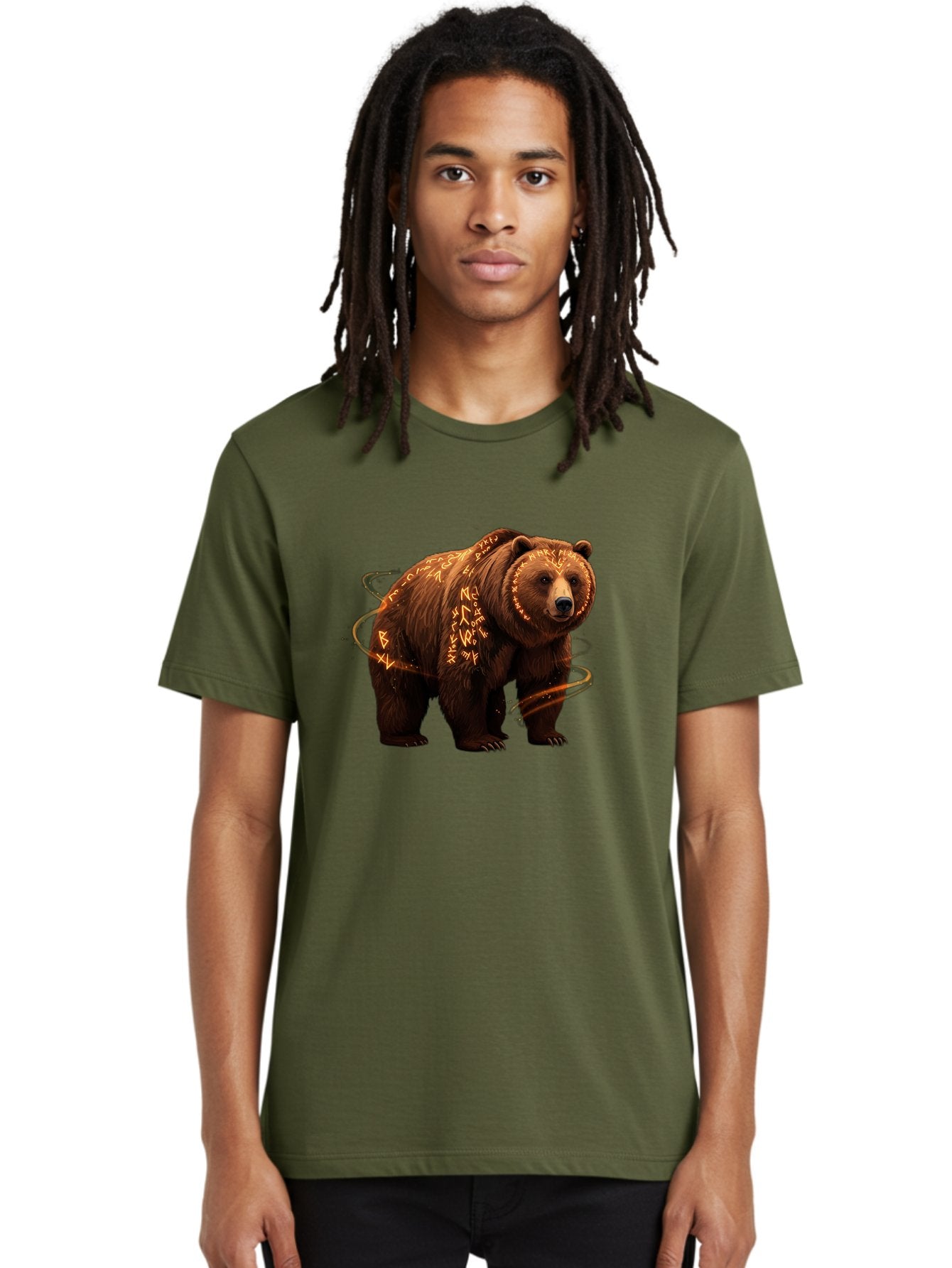 Runic-Bear-1 Men'S Graphic Tee, 100% Cotton, Comfortable Casual Summer Wear, Machine Washable, Vintage Camera, Old Camera, Antique Camera, Black Camera, Classic Photography, Photography Equipment, Nostalgic Device, Film Camera, Camera Art Baf489 17