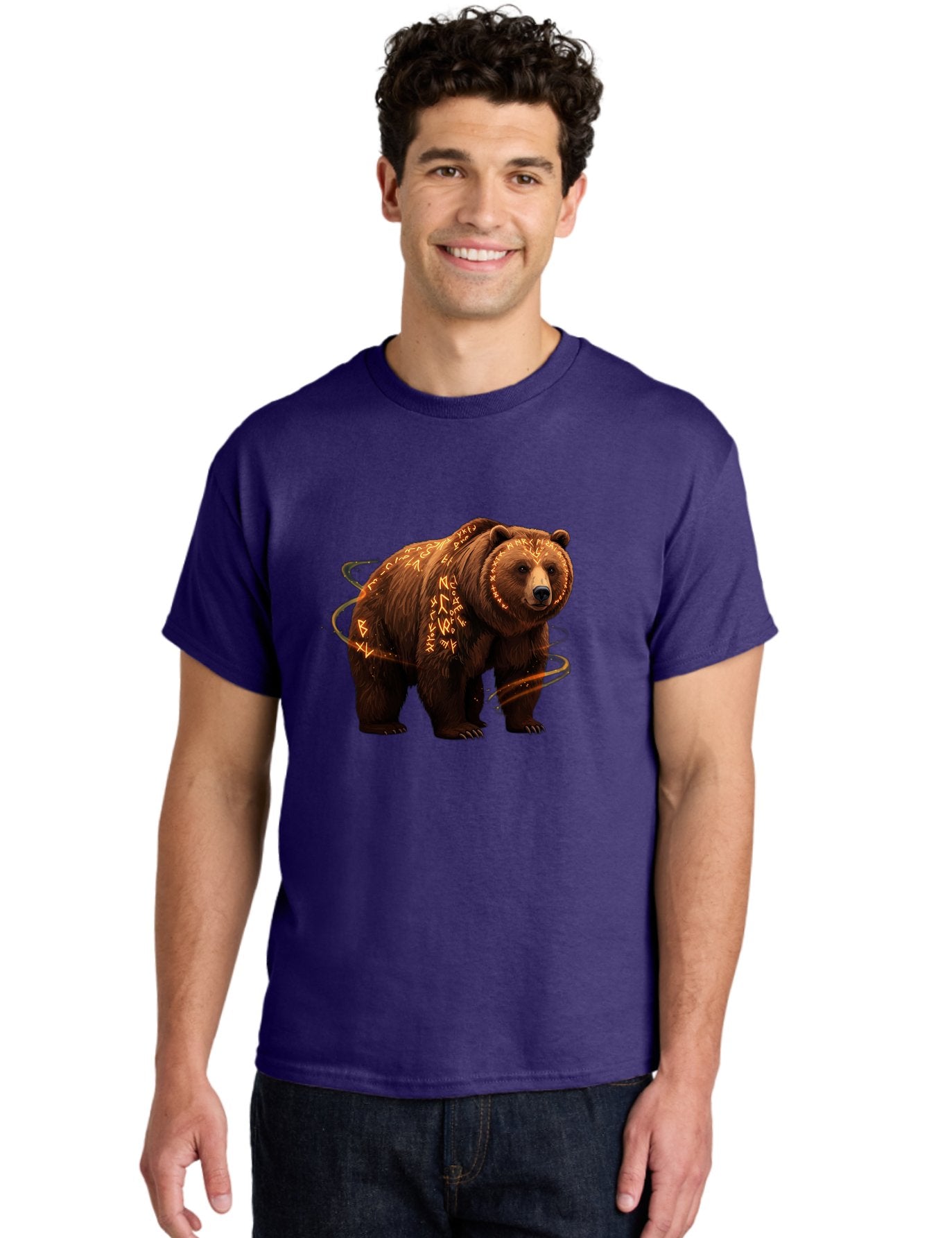 Runic-Bear-1 Men'S Graphic Tee, 100% Cotton, Comfortable Casual Summer Wear, Machine Washable, Vintage Camera, Old Camera, Antique Camera, Black Camera, Classic Photography, Photography Equipment, Nostalgic Device, Film Camera, Camera Art Baf489 18
