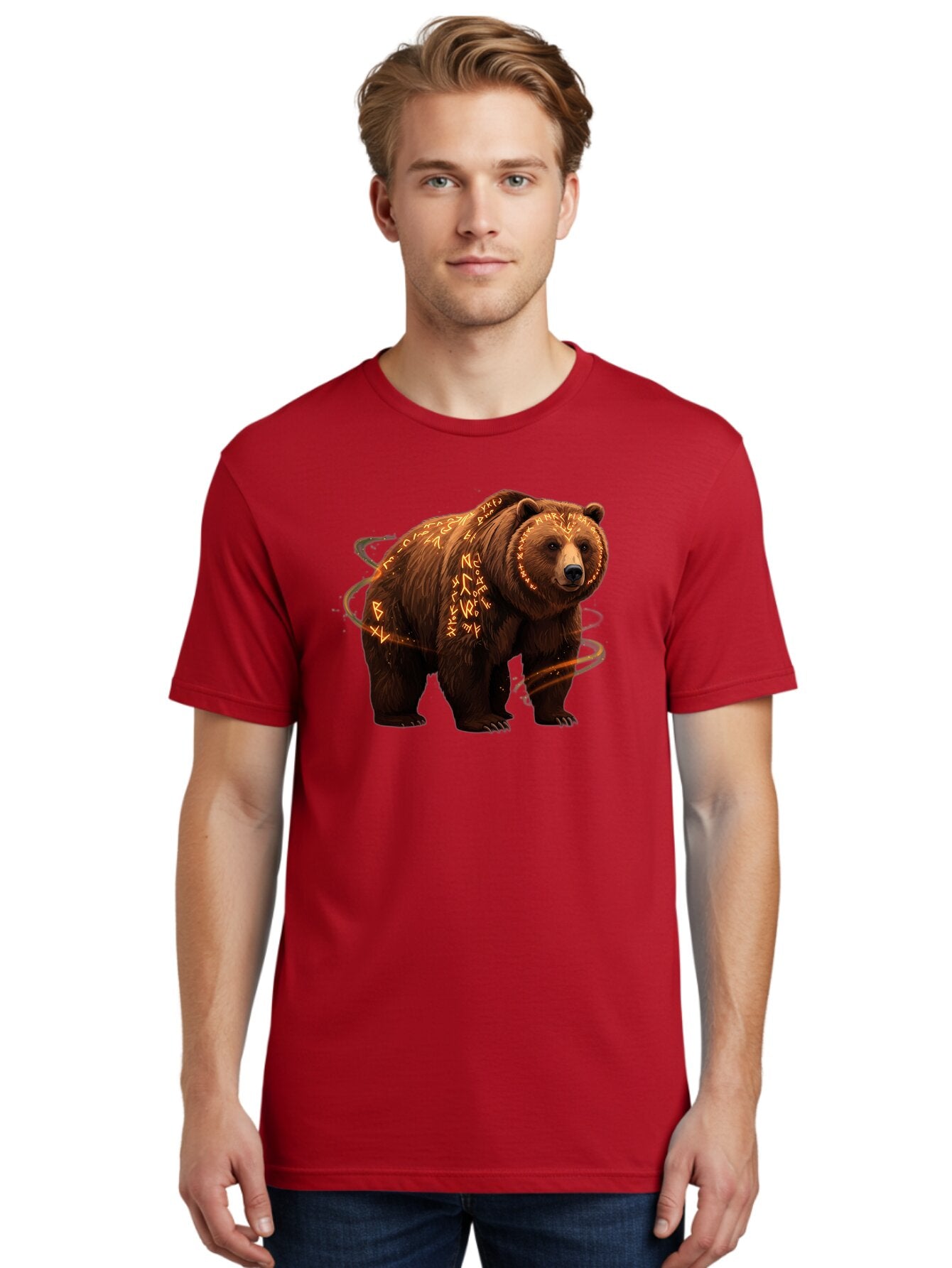 Runic-Bear-1 Men'S Graphic Tee, 100% Cotton, Comfortable Casual Summer Wear, Machine Washable, Vintage Camera, Old Camera, Antique Camera, Black Camera, Classic Photography, Photography Equipment, Nostalgic Device, Film Camera, Camera Art Baf489 30