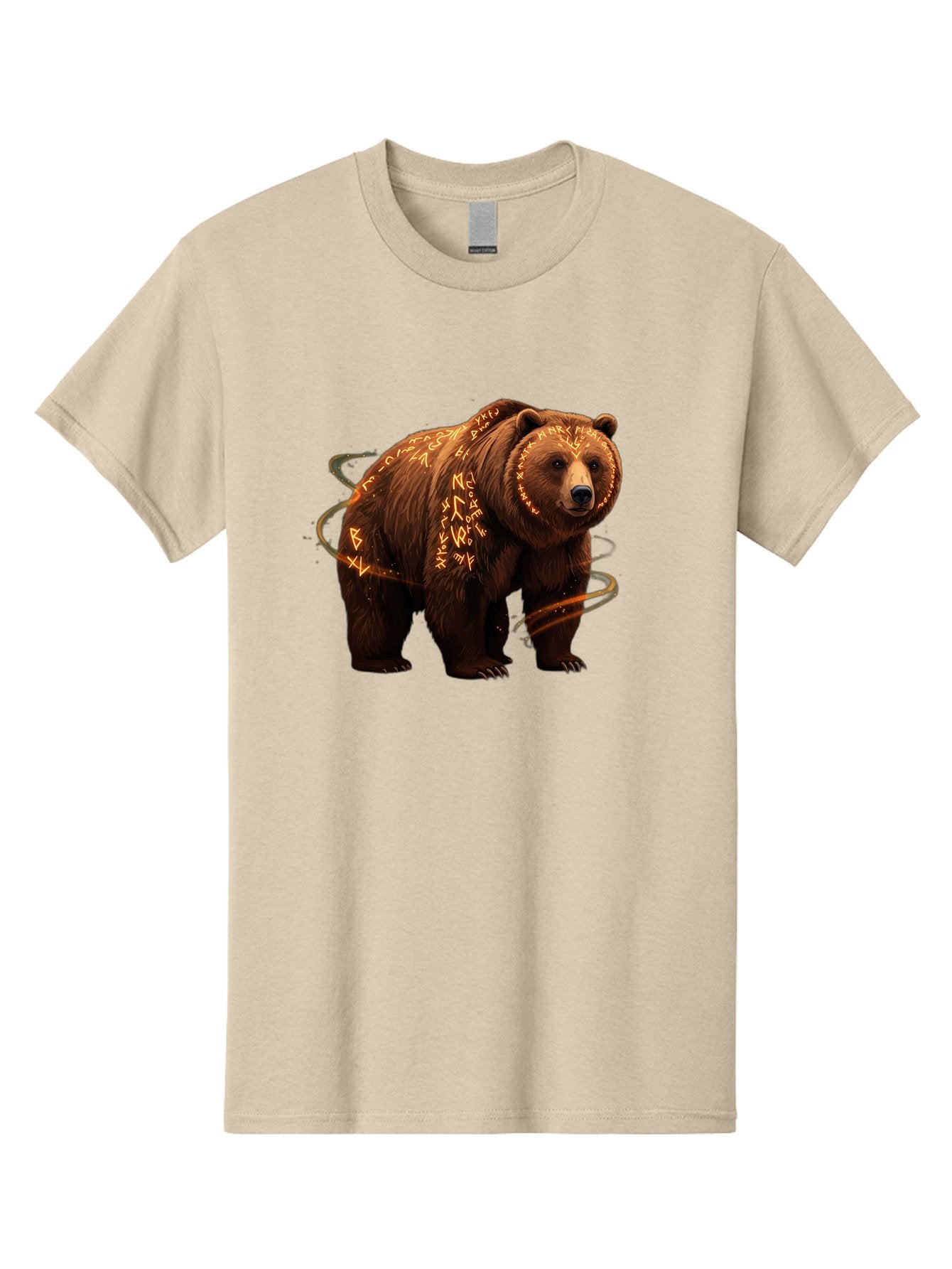 Runic-Bear-1 Men'S Graphic Tee, 100% Cotton, Comfortable Casual Summer Wear, Machine Washable, Vintage Camera, Old Camera, Antique Camera, Black Camera, Classic Photography, Photography Equipment, Nostalgic Device, Film Camera, Camera Art Baf489
