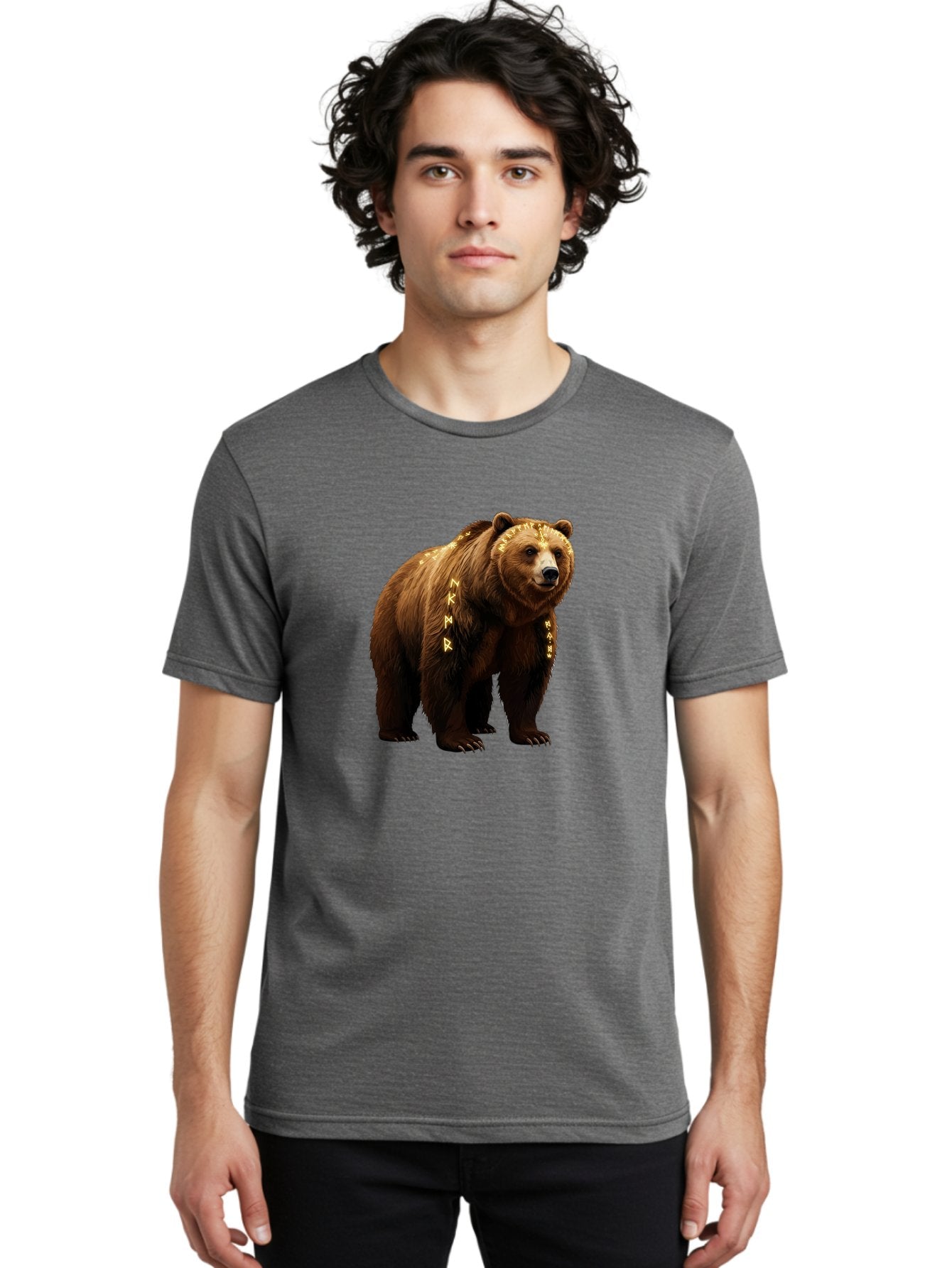 Runic-Brown-Bear Men'S Graphic Tee, 100% Cotton, Comfortable Casual Summer Wear, Machine Washable, Vintage Camera, Old Camera, Antique Camera, Black Camera, Classic Photography, Photography Equipment, Nostalgic Device, Film Camera, Camera Art Baf491 16