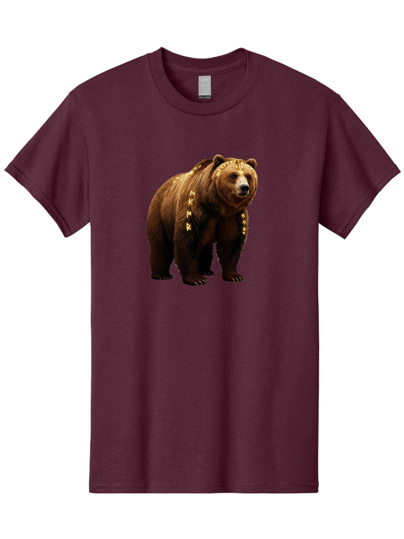 Runic-Brown-Bear Men'S Graphic Tee, 100% Cotton, Comfortable Casual Summer Wear, Machine Washable, Vintage Camera, Old Camera, Antique Camera, Black Camera, Classic Photography, Photography Equipment, Nostalgic Device, Film Camera, Camera Art Baf491 3
