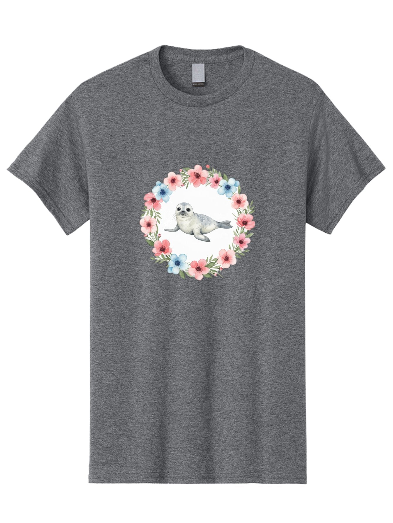 Seal-Floral-Wreath Men'S Graphic Tee, 100% Cotton, Comfortable Casual Summer Wear, Machine Washable, Vintage Camera, Old Camera, Antique Camera, Black Camera, Classic Photography, Photography Equipment, Nostalgic Device, Film Camera, Baf501 10