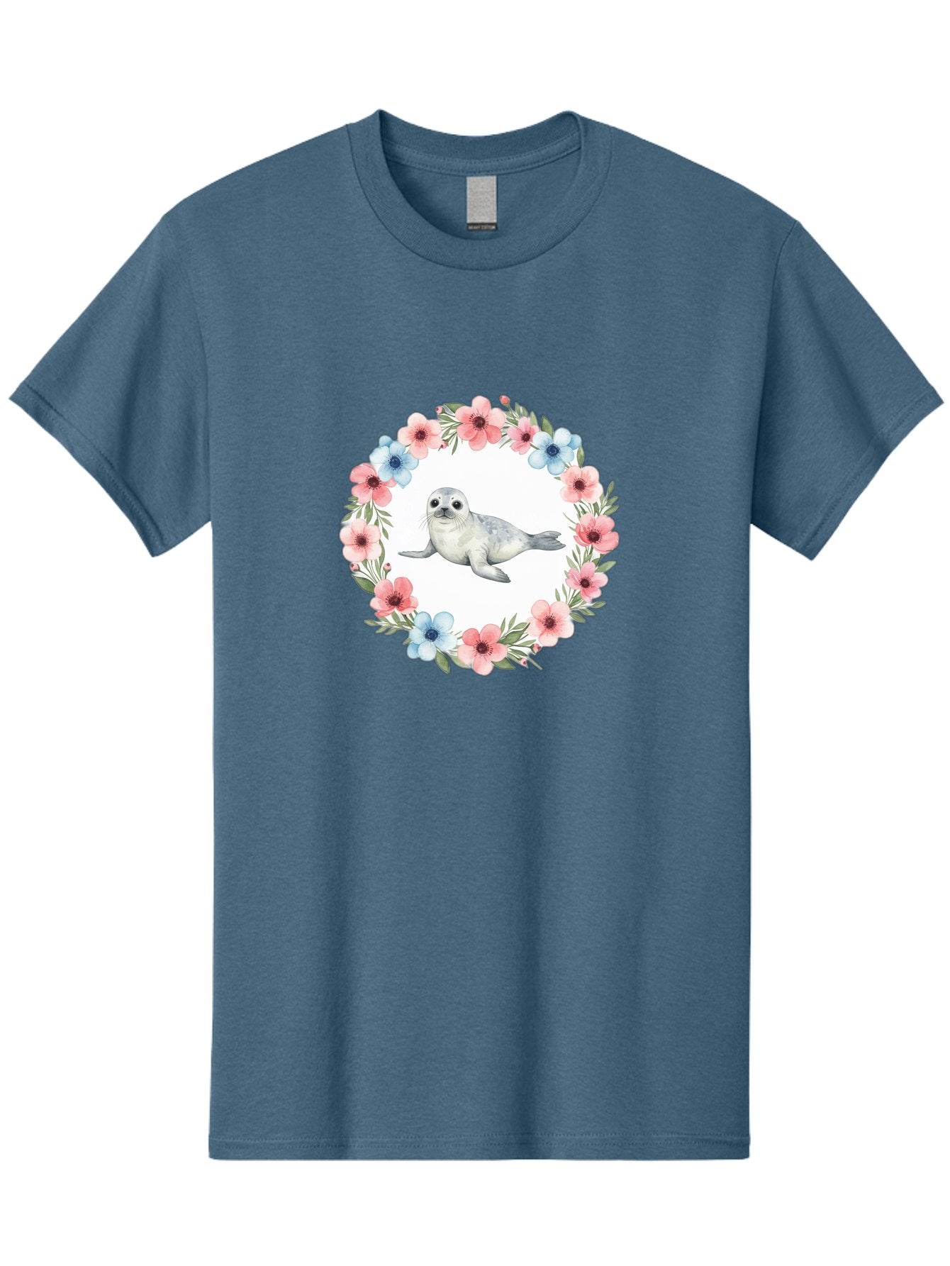 Seal-Floral-Wreath Men'S Graphic Tee, 100% Cotton, Comfortable Casual Summer Wear, Machine Washable, Vintage Camera, Old Camera, Antique Camera, Black Camera, Classic Photography, Photography Equipment, Nostalgic Device, Film Camera, Baf501 6