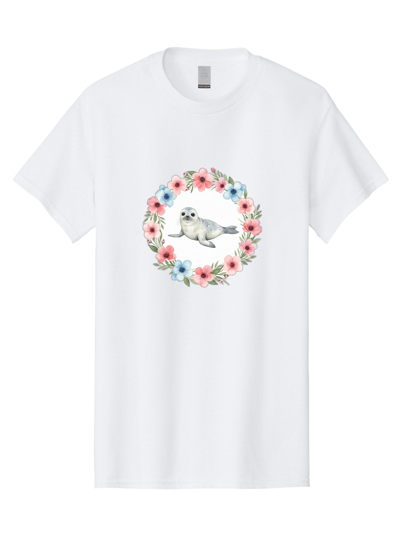 Seal-Floral-Wreath Men'S Graphic Tee, 100% Cotton, Comfortable Casual Summer Wear, Machine Washable, Vintage Camera, Old Camera, Antique Camera, Black Camera, Classic Photography, Photography Equipment, Nostalgic Device, Film Camera, Baf501