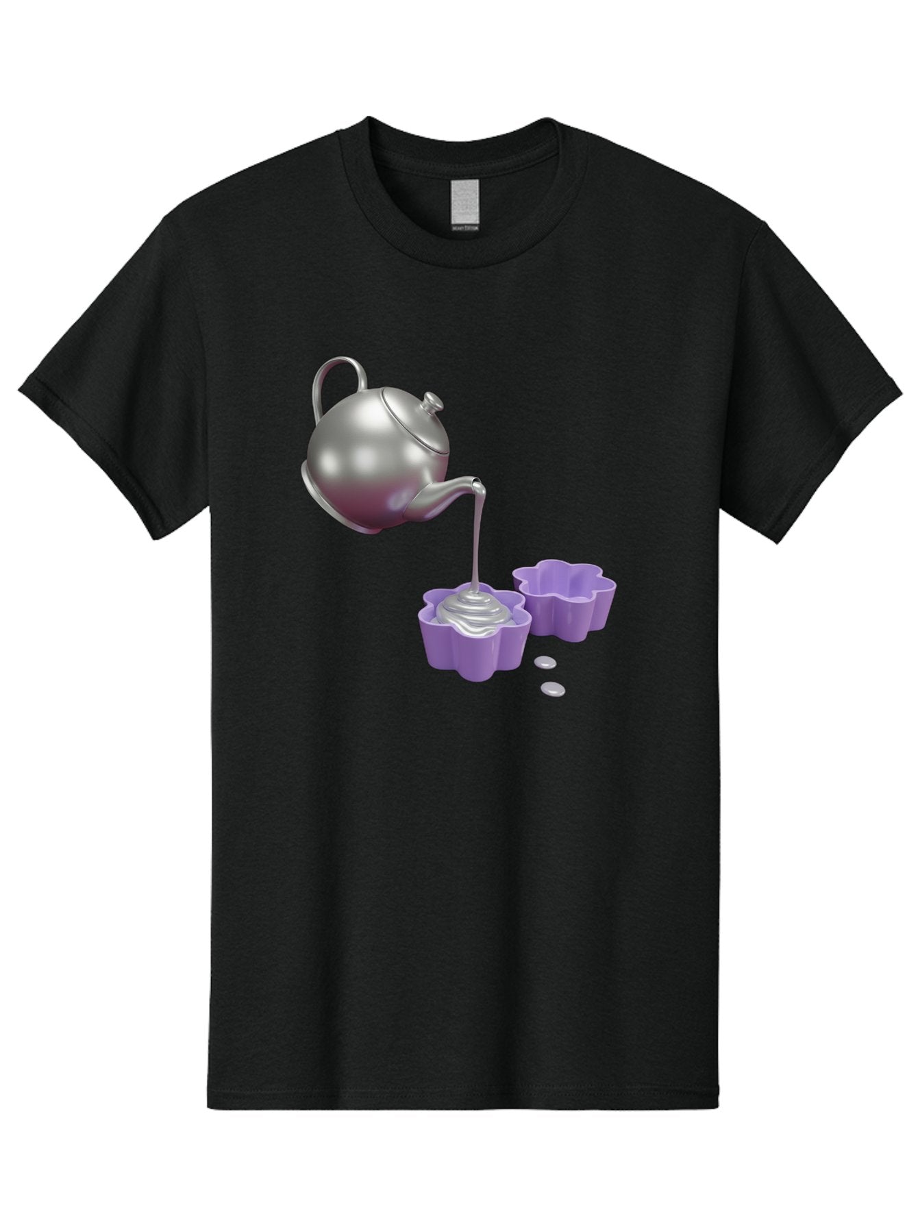 Silver-Teapot-Pouring Men'S Graphic Tee, 100% Cotton, Comfortable Casual Summer Wear, Machine Washable, Vintage Camera, Old Camera, Antique Camera, Black Camera, Classic Photography, Photography Equipment, Nostalgic Device, Film Camera, Baf506