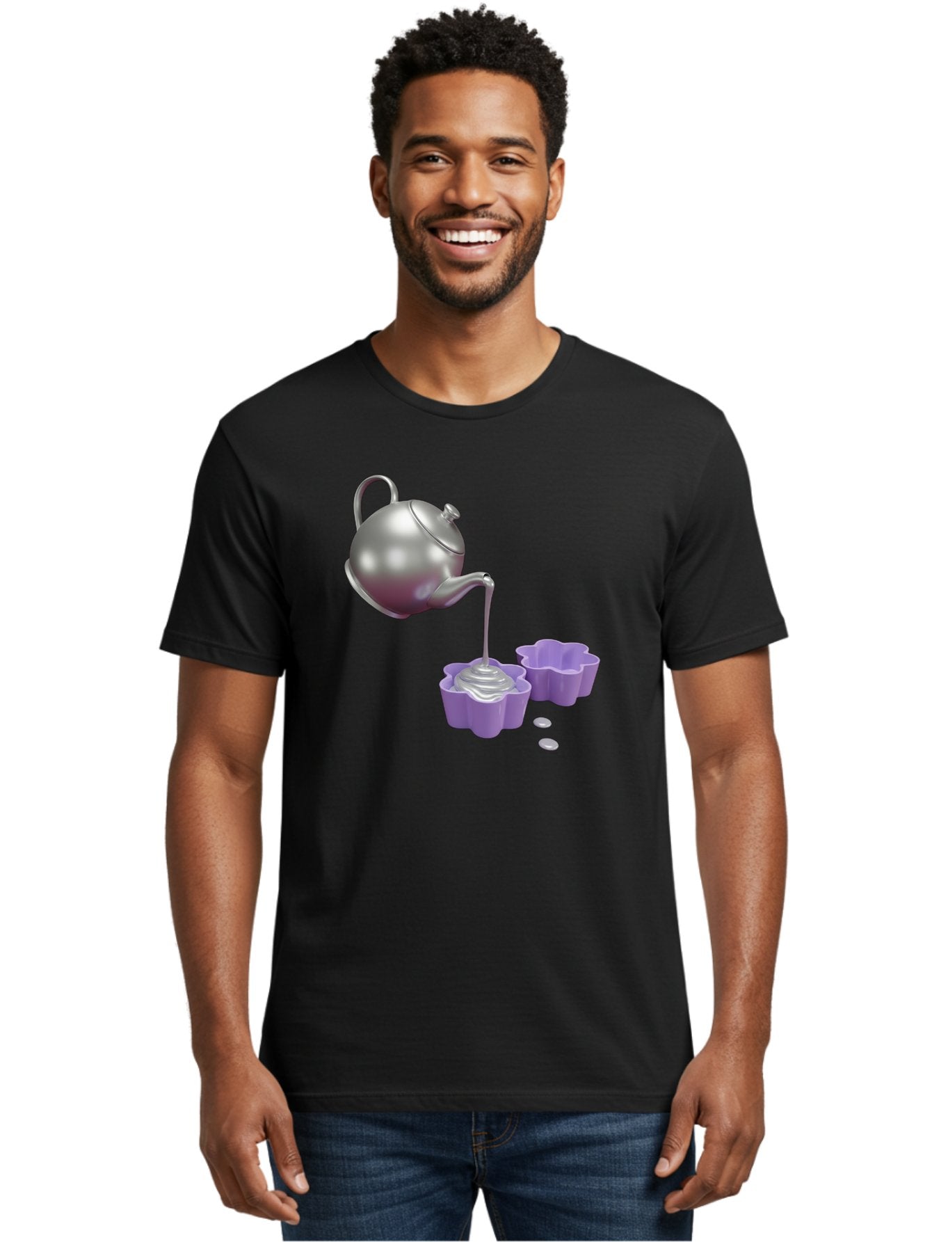 Silver-Teapot-Pouring Men'S Graphic Tee, 100% Cotton, Comfortable Casual Summer Wear, Machine Washable, Vintage Camera, Old Camera, Antique Camera, Black Camera, Classic Photography, Photography Equipment, Nostalgic Device, Film Camera, Baf506 21