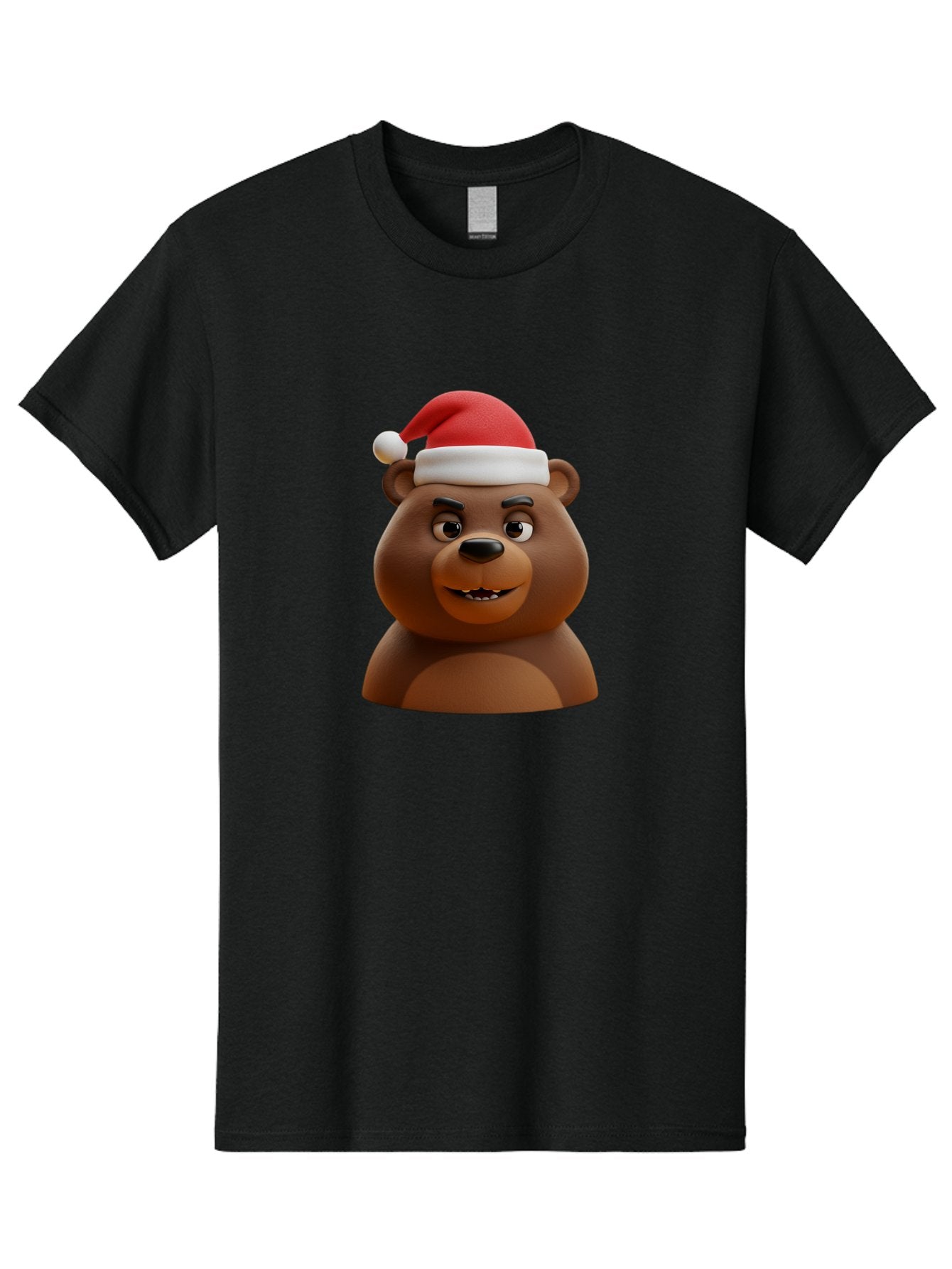Smiling-Bear-Santa-Hat Men'S Graphic Tee, 100% Cotton, Comfortable Casual Summer Wear, Machine Washable, Vintage Camera, Old Camera, Antique Camera, Black Camera, Classic Photography, Photography Equipment, Nostalgic Device, Film Camera, Baf518 7