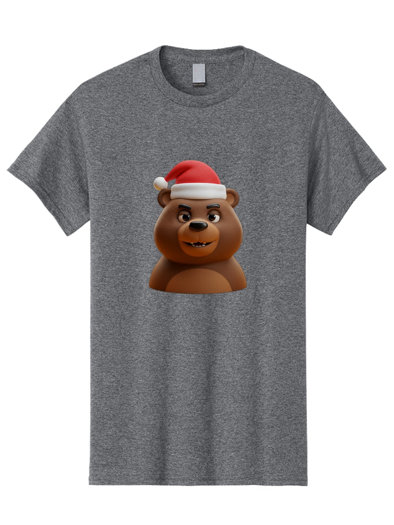 Smiling-Bear-Santa-Hat Men'S Graphic Tee, 100% Cotton, Comfortable Casual Summer Wear, Machine Washable, Vintage Camera, Old Camera, Antique Camera, Black Camera, Classic Photography, Photography Equipment, Nostalgic Device, Film Camera, Baf518