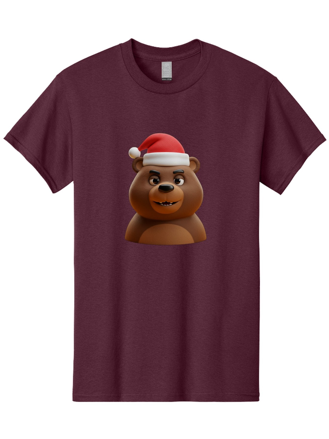 Smiling-Bear-Santa-Hat Men'S Graphic Tee, 100% Cotton, Comfortable Casual Summer Wear, Machine Washable, Vintage Camera, Old Camera, Antique Camera, Black Camera, Classic Photography, Photography Equipment, Nostalgic Device, Film Camera, Baf518