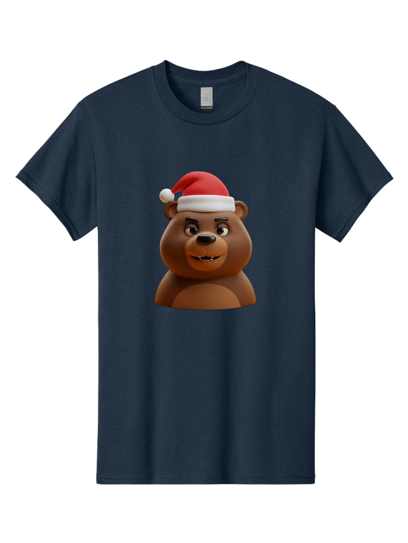 Smiling-Bear-Santa-Hat Men'S Graphic Tee, 100% Cotton, Comfortable Casual Summer Wear, Machine Washable, Vintage Camera, Old Camera, Antique Camera, Black Camera, Classic Photography, Photography Equipment, Nostalgic Device, Film Camera, Baf518 11