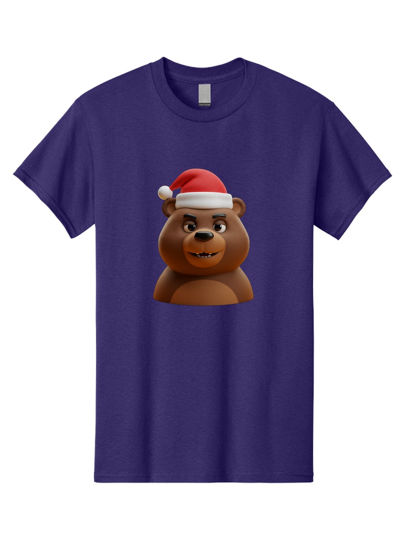 Smiling-Bear-Santa-Hat Men'S Graphic Tee, 100% Cotton, Comfortable Casual Summer Wear, Machine Washable, Vintage Camera, Old Camera, Antique Camera, Black Camera, Classic Photography, Photography Equipment, Nostalgic Device, Film Camera, Baf518 3