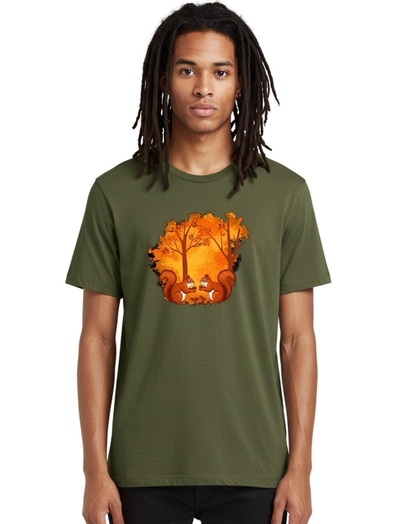 Squirrels-In-Autumn-Trees Men'S Graphic Tee, 100% Cotton, Comfortable Casual Summer Wear, Machine Washable, Vintage Camera, Old Camera, Antique Camera, Black Camera, Classic Photography, Photography Equipment, Nostalgic Device, Film Camera, Baf538 29