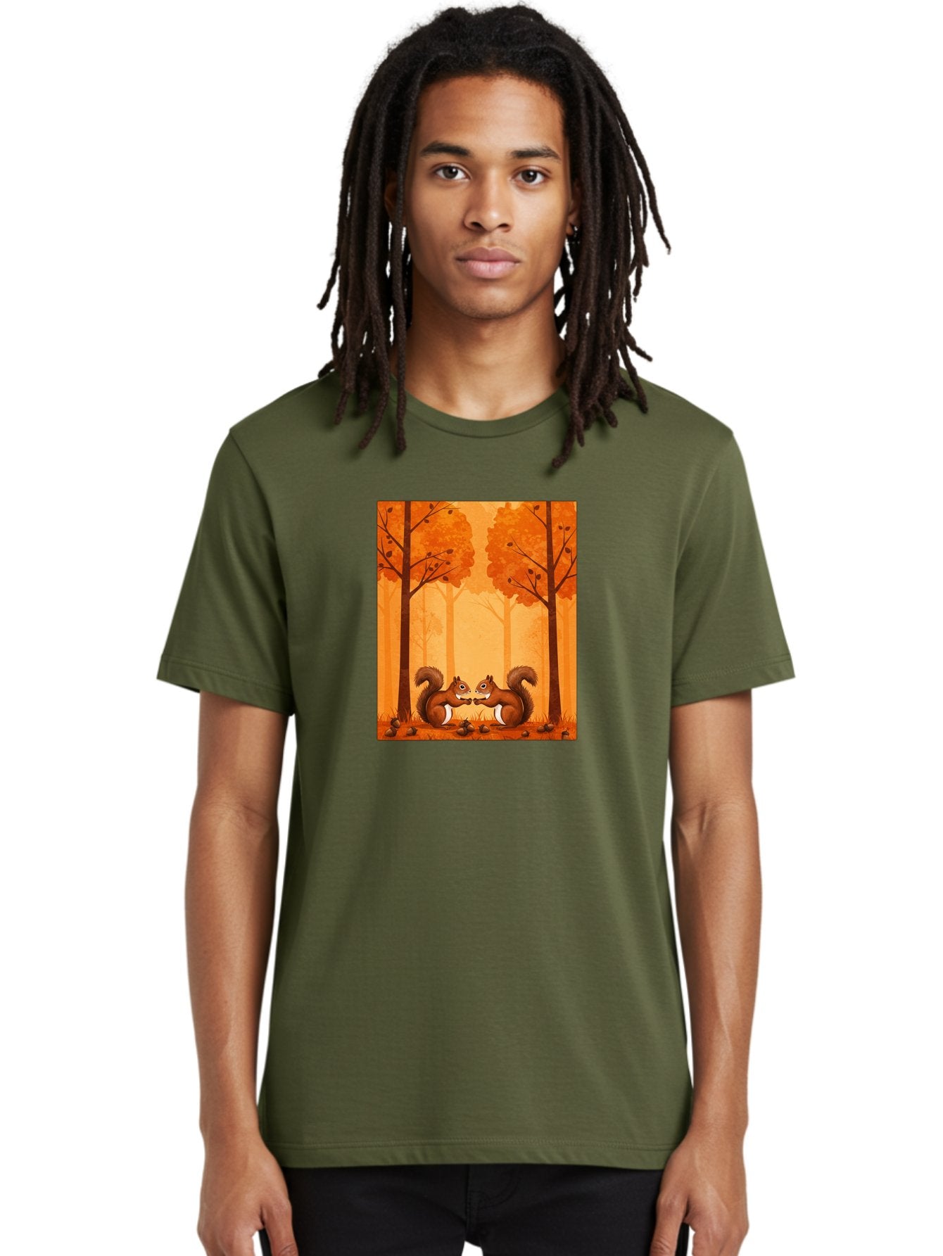 Squirrels-In-Forest Men'S Graphic Tee, 100% Cotton, Comfortable Casual Summer Wear, Machine Washable, Vintage Camera, Old Camera, Antique Camera, Black Camera, Classic Photography, Photography Equipment, Nostalgic Device, Film Camera, Baf539 27