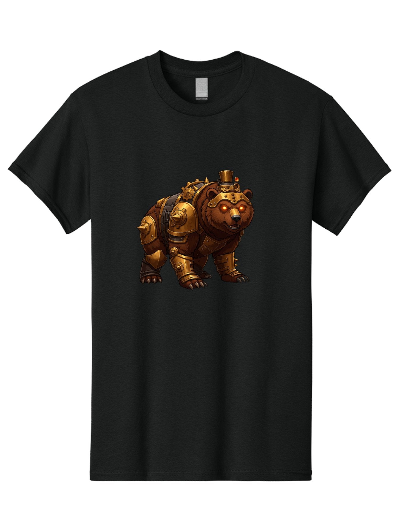 Steampunk-Bear-1 Men'S Graphic Tee, 100% Cotton, Comfortable Casual Summer Wear, Machine Washable, Vintage Camera, Old Camera, Antique Camera, Black Camera, Classic Photography, Photography Equipment, Nostalgic Device, Film Camera, Camera Art Baf545 8