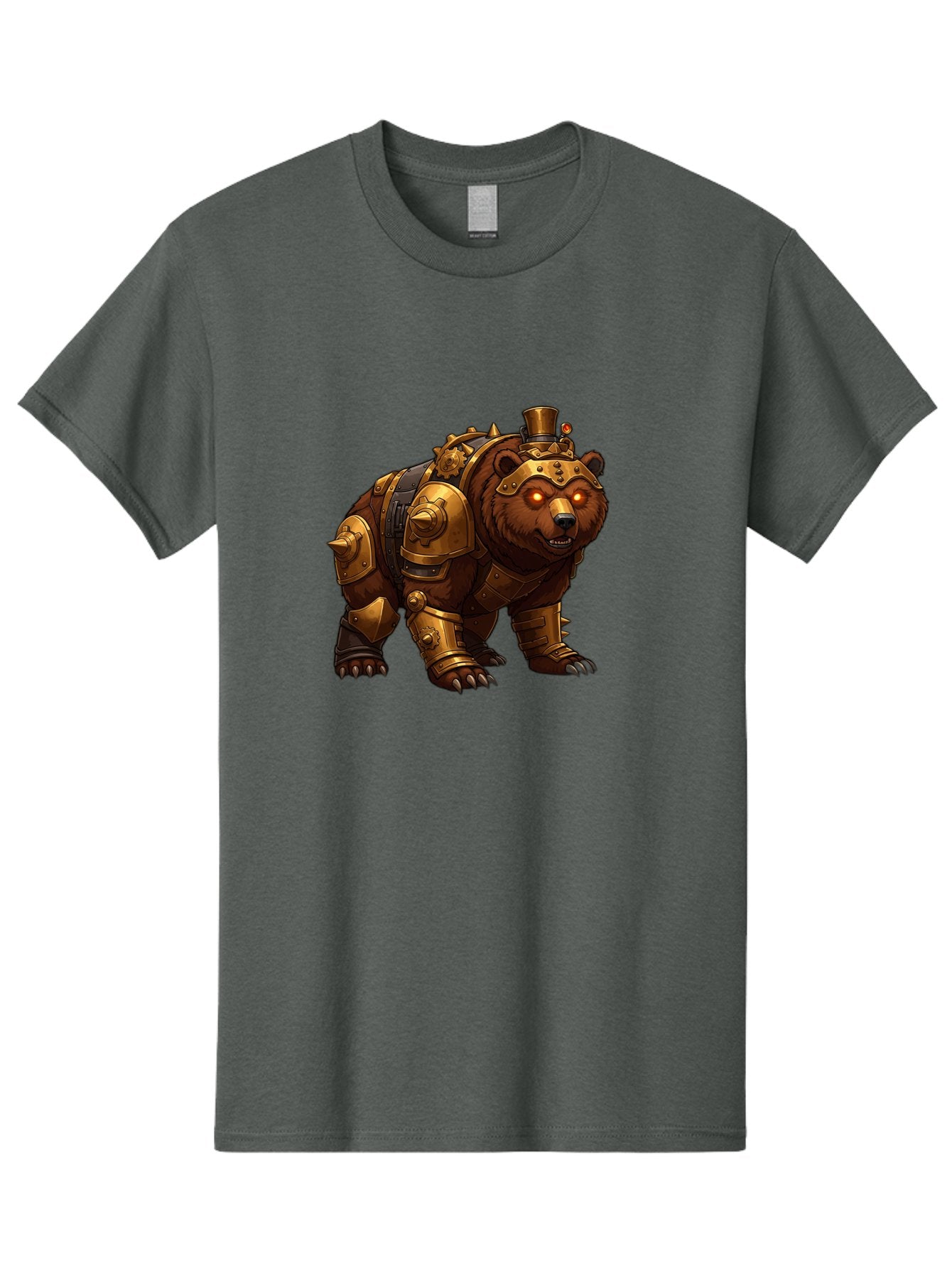 Steampunk-Bear-1 Men'S Graphic Tee, 100% Cotton, Comfortable Casual Summer Wear, Machine Washable, Vintage Camera, Old Camera, Antique Camera, Black Camera, Classic Photography, Photography Equipment, Nostalgic Device, Film Camera, Camera Art Baf545 11