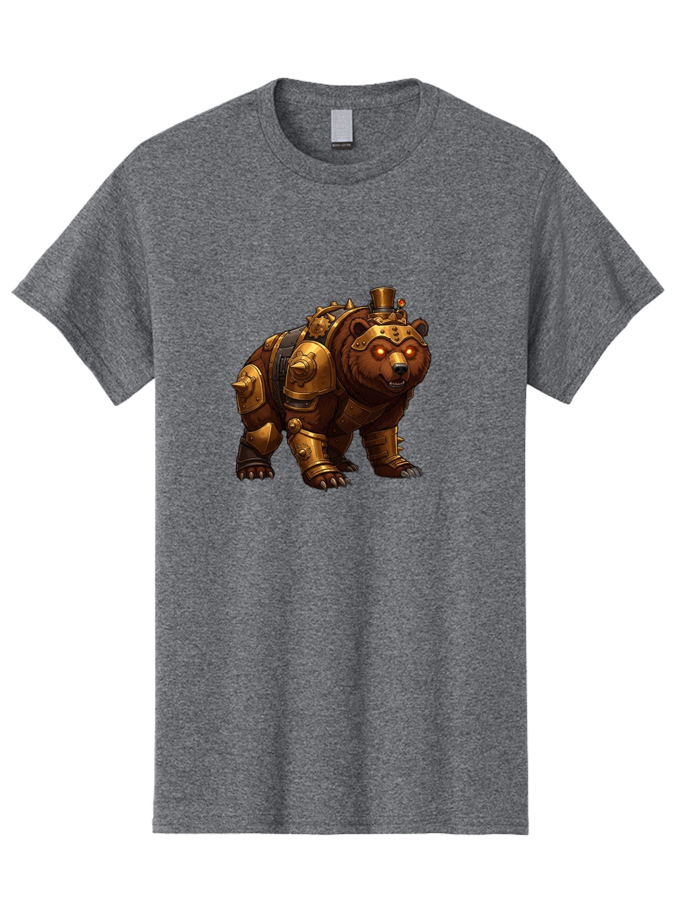 Steampunk-Bear-1 Men'S Graphic Tee, 100% Cotton, Comfortable Casual Summer Wear, Machine Washable, Vintage Camera, Old Camera, Antique Camera, Black Camera, Classic Photography, Photography Equipment, Nostalgic Device, Film Camera, Camera Art Baf545 10