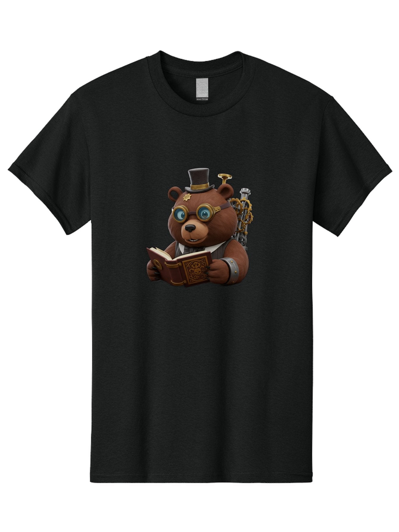 Steampunk-Bear Men'S Graphic Tee, 100% Cotton, Comfortable Casual Summer Wear, Machine Washable, Vintage Camera, Old Camera, Antique Camera, Black Camera, Classic Photography, Photography Equipment, Nostalgic Device, Film Camera, Camera Art Baf546 15