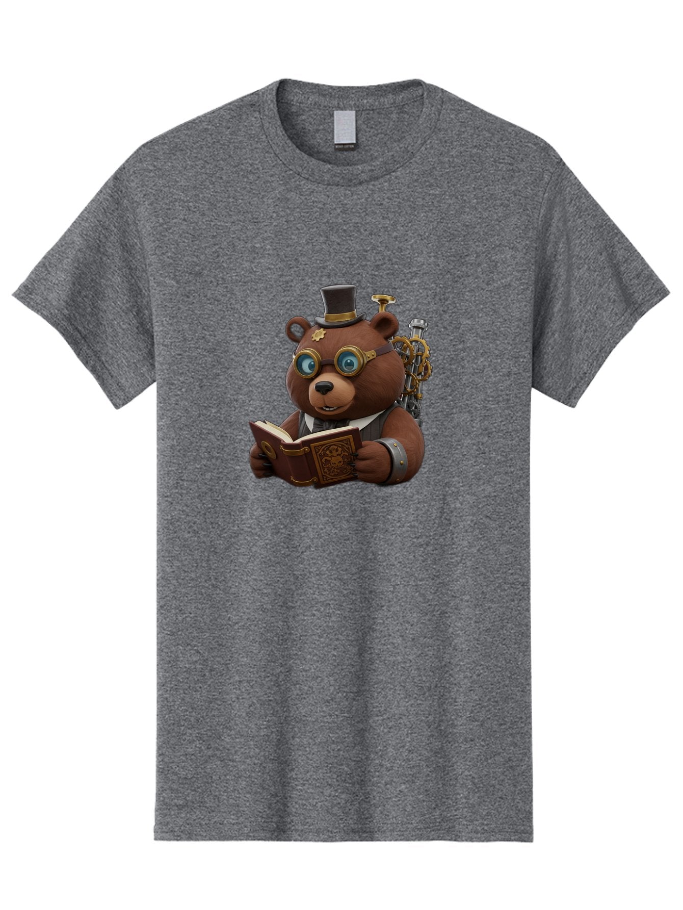 Steampunk-Bear Men'S Graphic Tee, 100% Cotton, Comfortable Casual Summer Wear, Machine Washable, Vintage Camera, Old Camera, Antique Camera, Black Camera, Classic Photography, Photography Equipment, Nostalgic Device, Film Camera, Camera Art Baf546 8