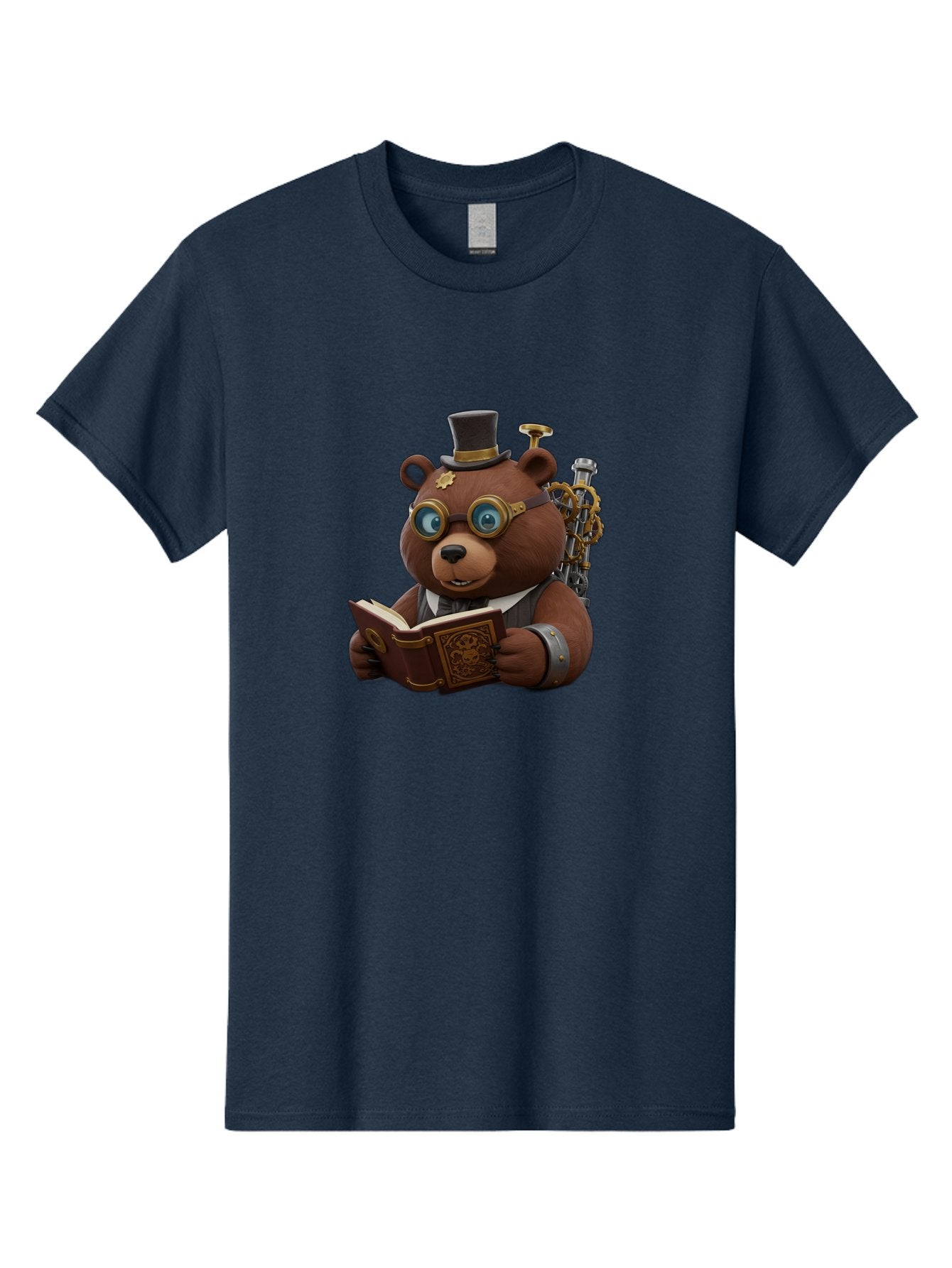 Steampunk-Bear Men'S Graphic Tee, 100% Cotton, Comfortable Casual Summer Wear, Machine Washable, Vintage Camera, Old Camera, Antique Camera, Black Camera, Classic Photography, Photography Equipment, Nostalgic Device, Film Camera, Camera Art Baf546