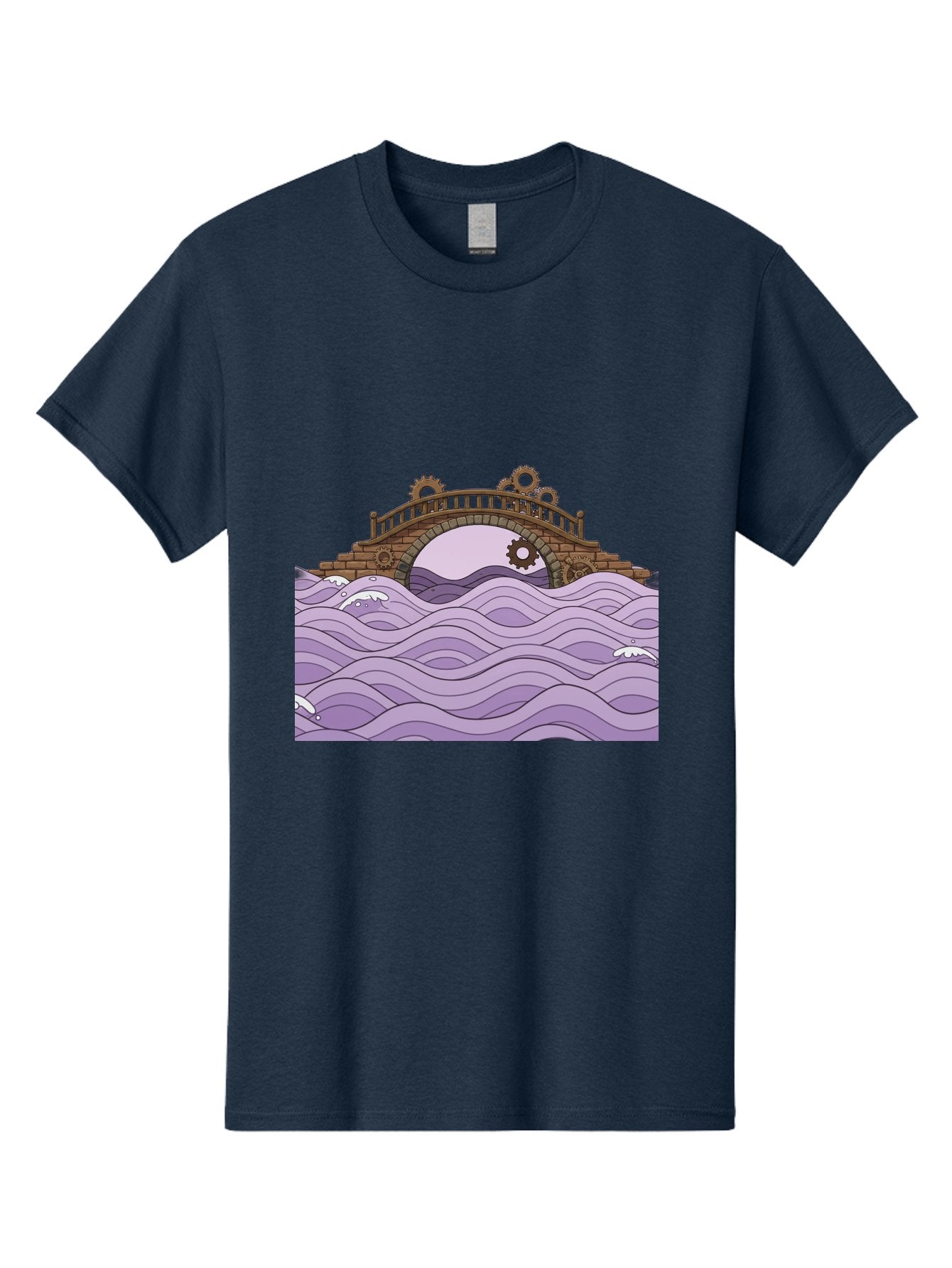 Steampunk-Bridge Men'S Graphic Tee, 100% Cotton, Comfortable Casual Summer Wear, Machine Washable, Vintage Camera, Old Camera, Antique Camera, Black Camera, Classic Photography, Photography Equipment, Nostalgic Device, Film Camera, Camera Art Baf547