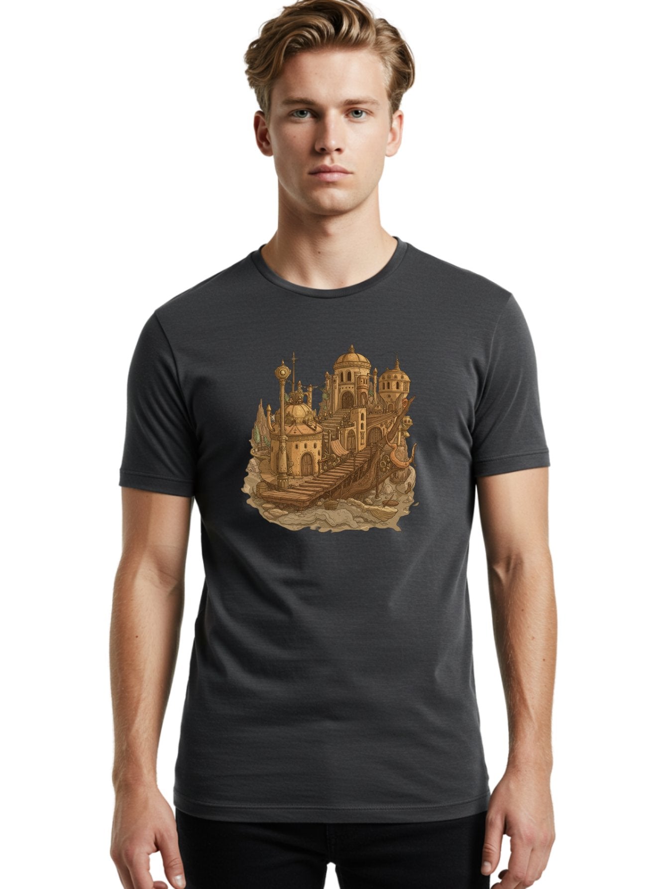 Steampunk-Castle Men'S Graphic Tee, 100% Cotton, Comfortable Casual Summer Wear, Machine Washable, Vintage Camera, Old Camera, Antique Camera, Black Camera, Classic Photography, Photography Equipment, Nostalgic Device, Film Camera, Camera Art Baf548 16