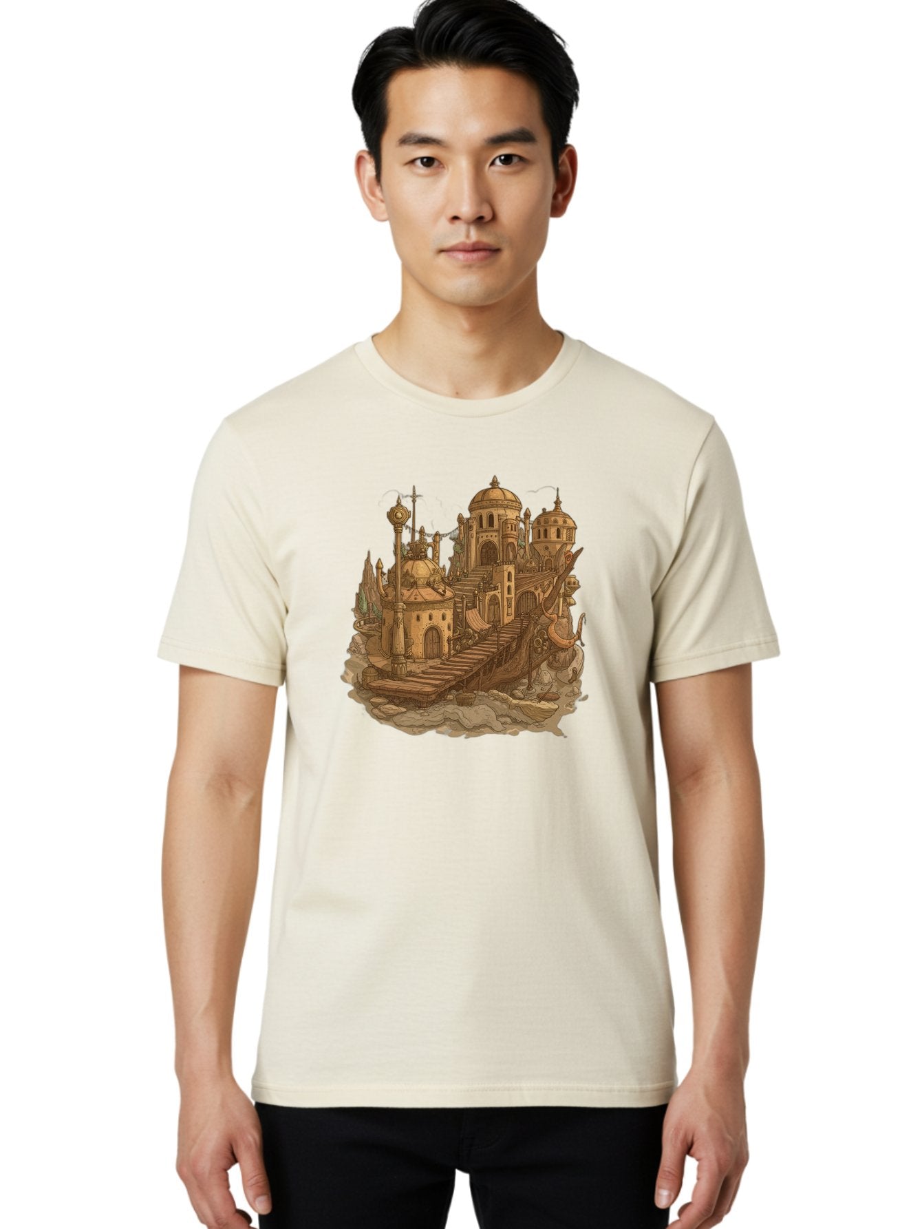 Steampunk-Castle Men'S Graphic Tee, 100% Cotton, Comfortable Casual Summer Wear, Machine Washable, Vintage Camera, Old Camera, Antique Camera, Black Camera, Classic Photography, Photography Equipment, Nostalgic Device, Film Camera, Camera Art Baf548 23