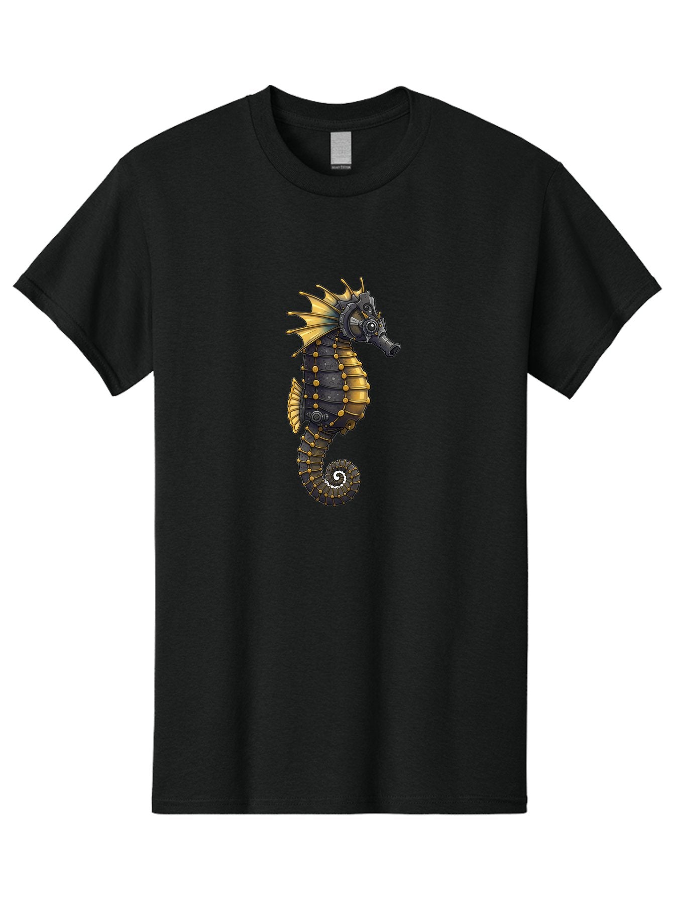 Steampunk-Seahorse Men'S Graphic Tee, 100% Cotton, Comfortable Casual Summer Wear, Machine Washable, Vintage Camera, Old Camera, Antique Camera, Black Camera, Classic Photography, Photography Equipment, Nostalgic Device, Film Camera, Baf550 3