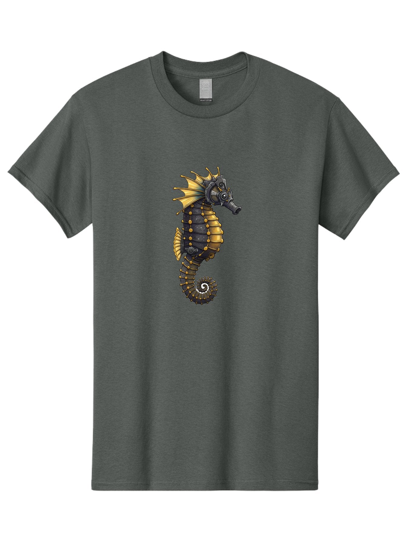 Steampunk-Seahorse Men'S Graphic Tee, 100% Cotton, Comfortable Casual Summer Wear, Machine Washable, Vintage Camera, Old Camera, Antique Camera, Black Camera, Classic Photography, Photography Equipment, Nostalgic Device, Film Camera, Baf550 8