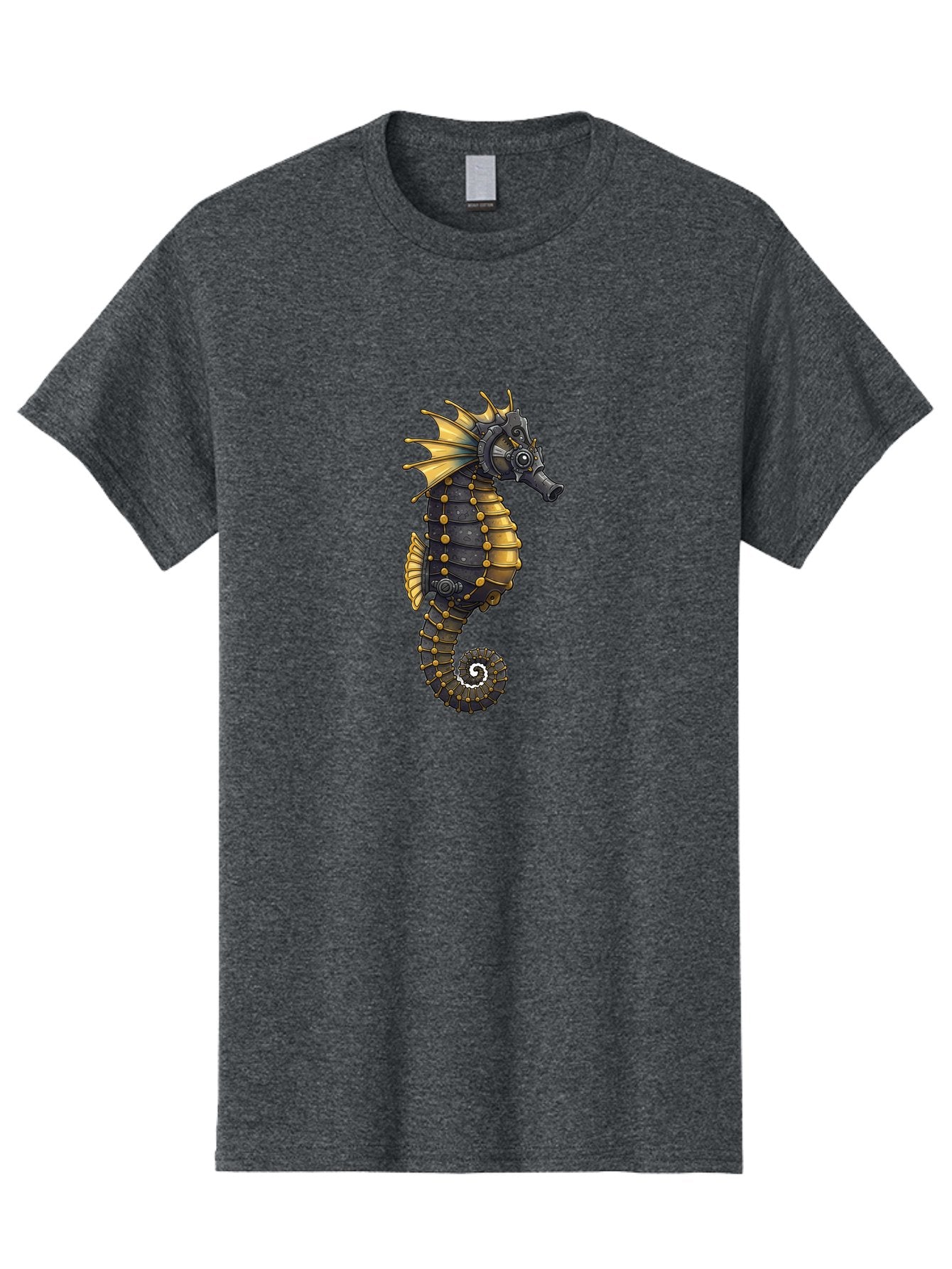 Steampunk-Seahorse Men'S Graphic Tee, 100% Cotton, Comfortable Casual Summer Wear, Machine Washable, Vintage Camera, Old Camera, Antique Camera, Black Camera, Classic Photography, Photography Equipment, Nostalgic Device, Film Camera, Baf550