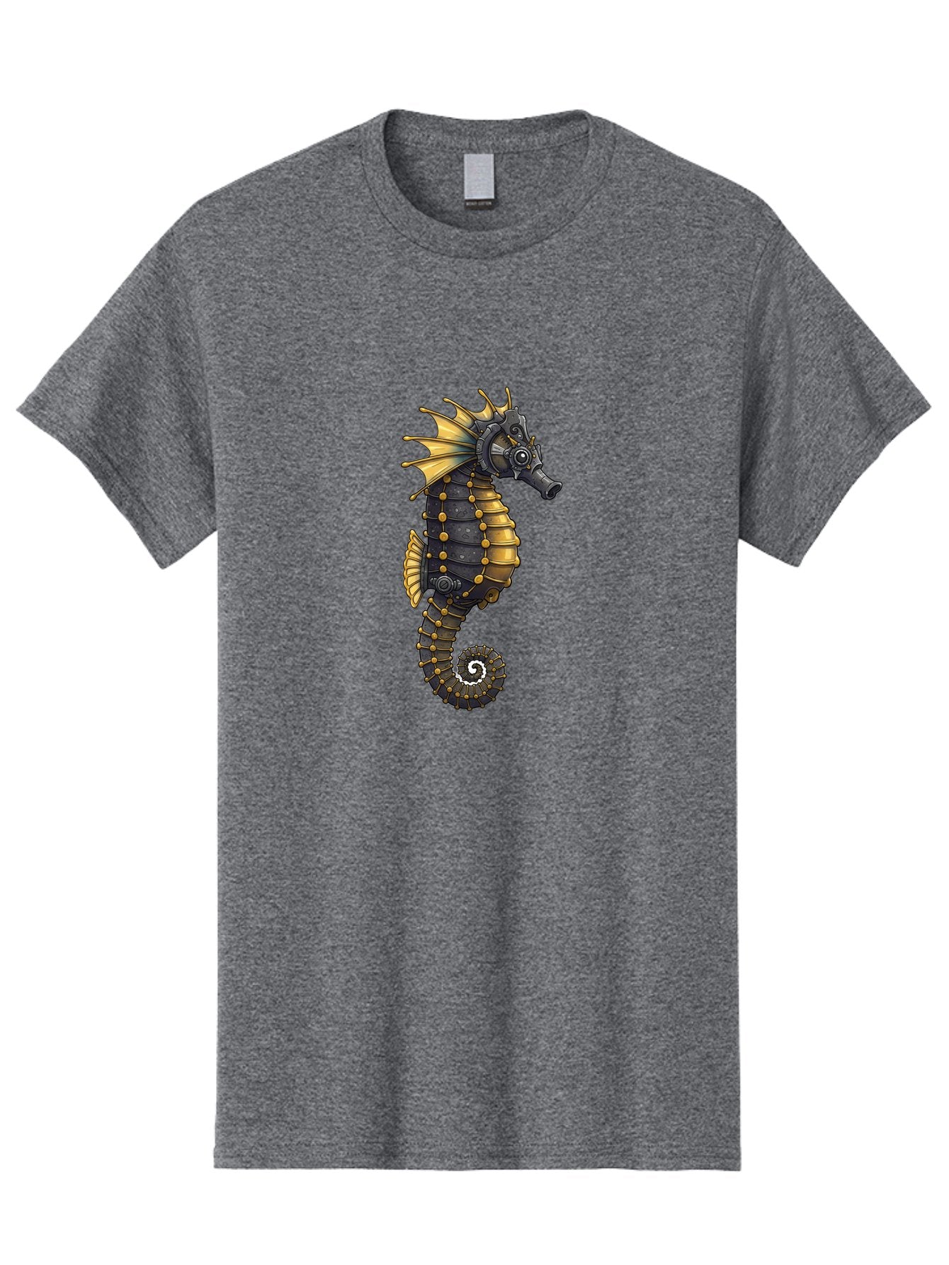 Steampunk-Seahorse Men'S Graphic Tee, 100% Cotton, Comfortable Casual Summer Wear, Machine Washable, Vintage Camera, Old Camera, Antique Camera, Black Camera, Classic Photography, Photography Equipment, Nostalgic Device, Film Camera, Baf550 10