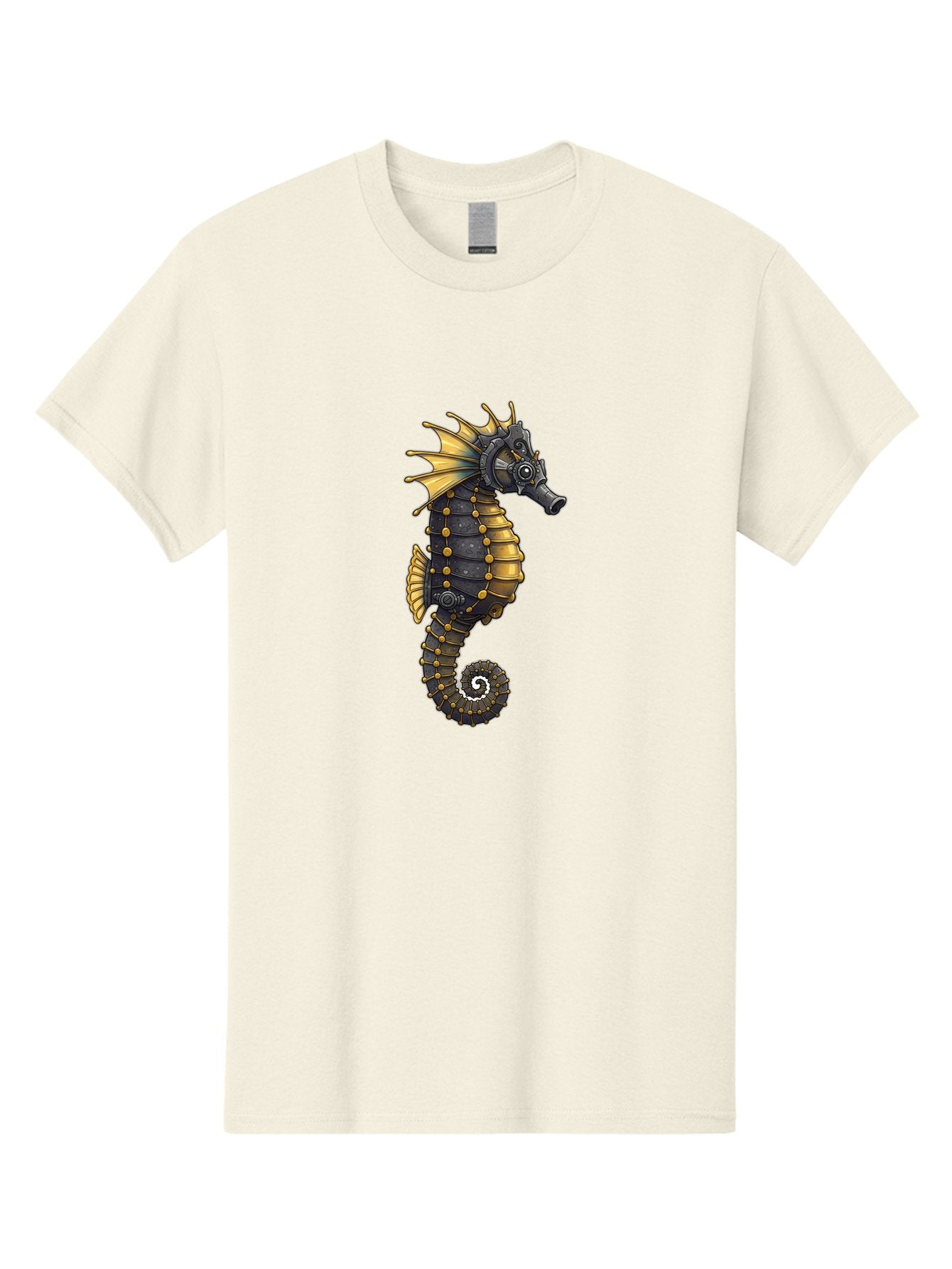 Steampunk-Seahorse Men'S Graphic Tee, 100% Cotton, Comfortable Casual Summer Wear, Machine Washable, Vintage Camera, Old Camera, Antique Camera, Black Camera, Classic Photography, Photography Equipment, Nostalgic Device, Film Camera, Baf550 5