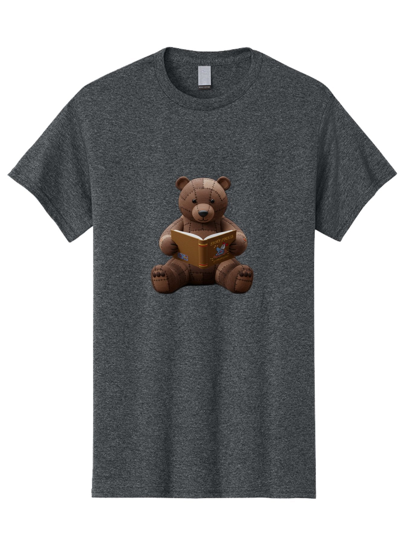 Stitched-Teddy-Bear-Reading-Story-Pockets Men'S Graphic Tee, 100% Cotton, Comfortable Casual Summer Wear, Machine Washable, Vintage Camera, Old Camera, Antique Camera, Black Camera, Classic Photography, Photography Equipment, Nostalgic Device, Baf552 13
