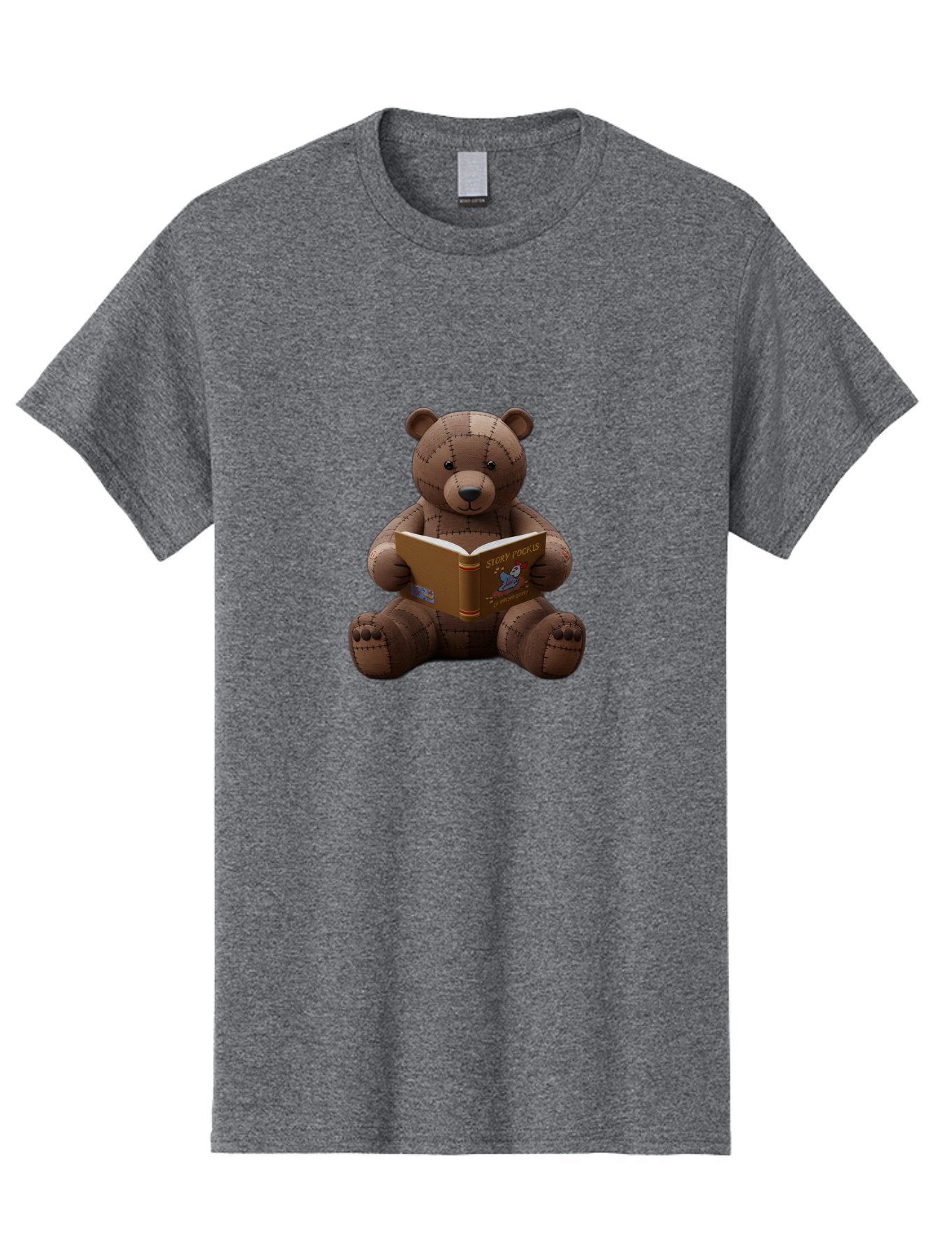 Stitched-Teddy-Bear-Reading-Story-Pockets Men'S Graphic Tee, 100% Cotton, Comfortable Casual Summer Wear, Machine Washable, Vintage Camera, Old Camera, Antique Camera, Black Camera, Classic Photography, Photography Equipment, Nostalgic Device, Baf552 11